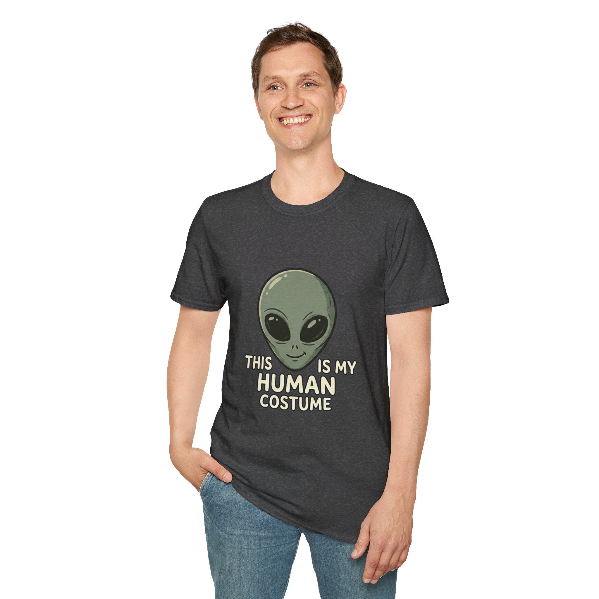 Alien Head This Is My Human Costume T-Shirt | Funny Extraterrestrial Design