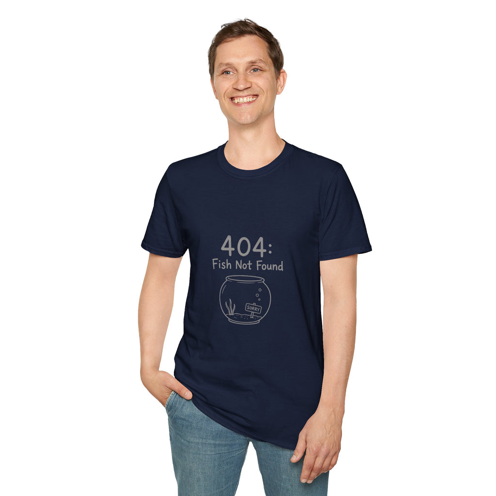 404 Fish Not Found T-Shirt | Funny Fish Bowl Graphic Tee