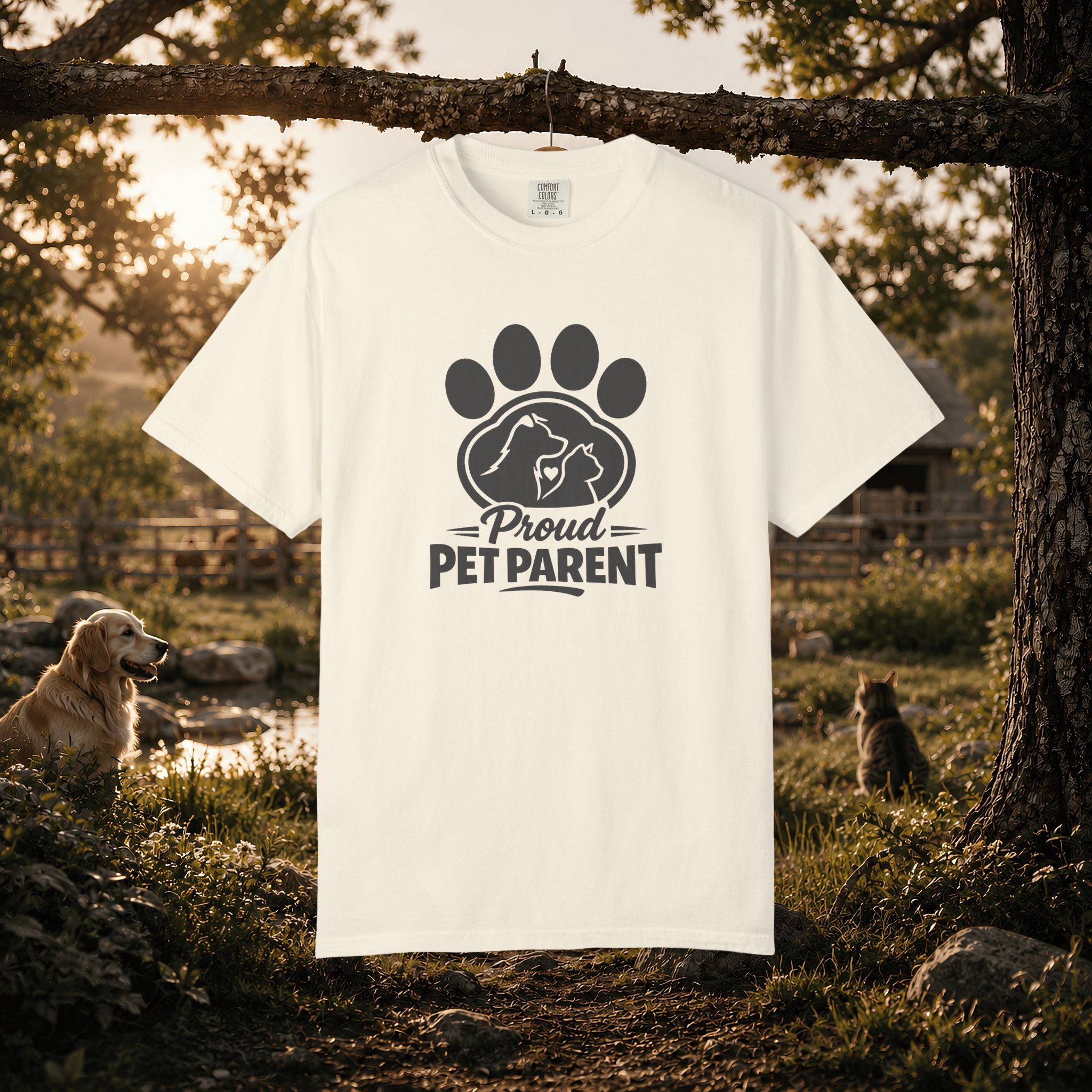Proud Pet Parent T-Shirt — Paw Print Dog & Cat Shirt for Animal Lovers