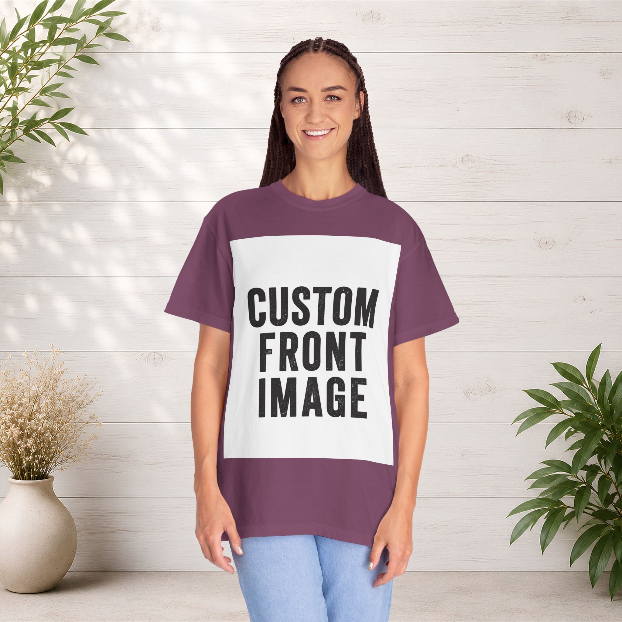 Custom Image Front T-Shirt - Add Your Own Image