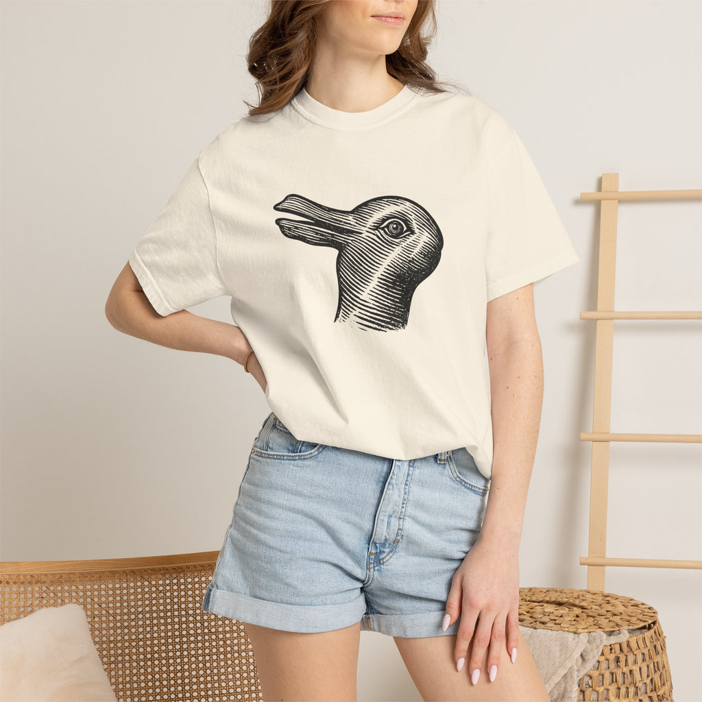 Vintage Optical Illusion Rabbit-Duck T-Shirt