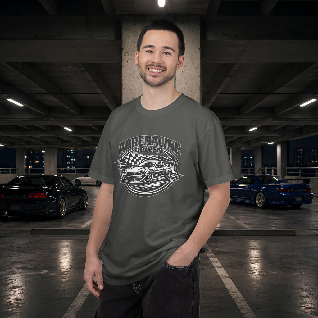 Adrenaline Driven Racing Tee — Street Race Car Graphic T-Shirt
