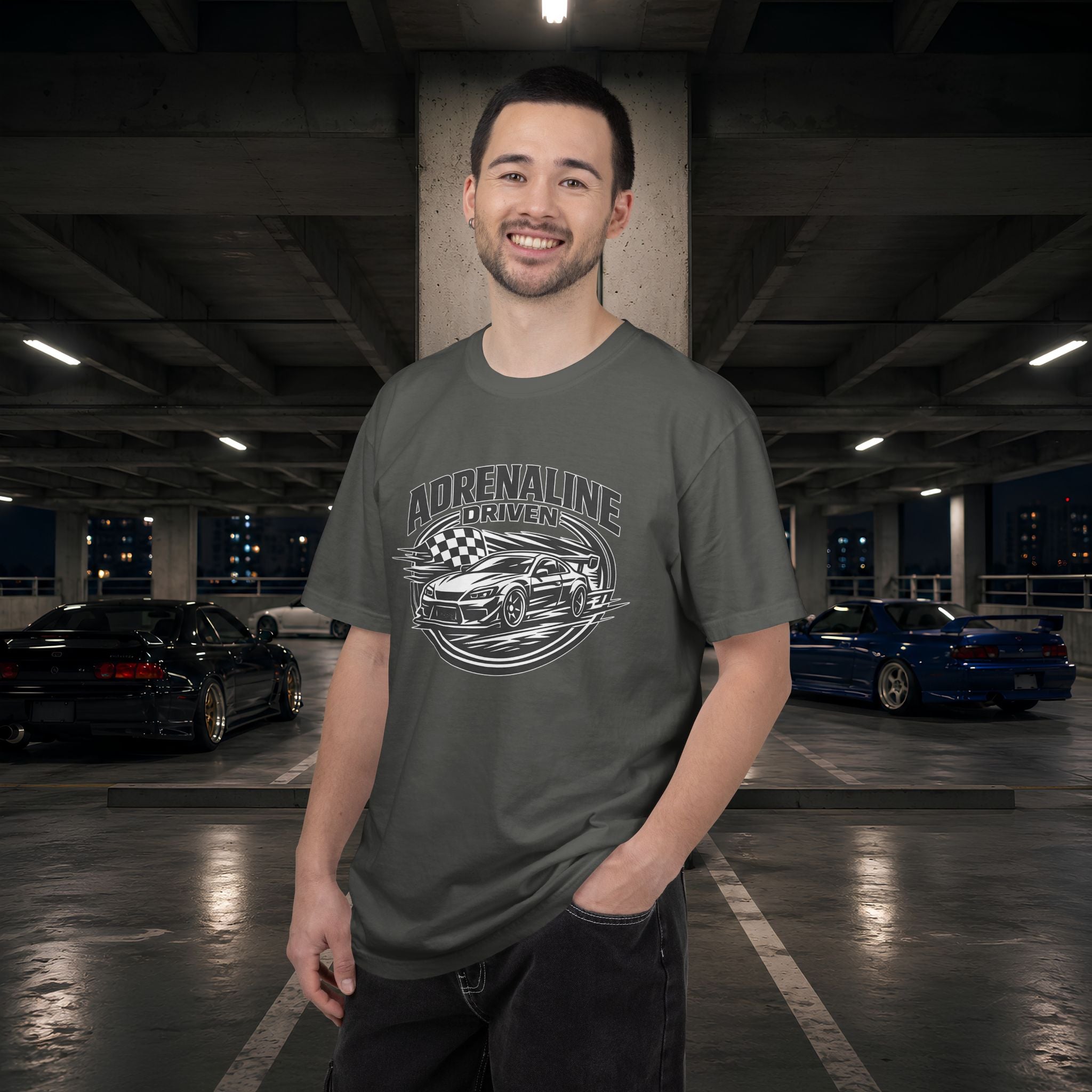 Adrenaline Driven Racing Tee — Street Race Car Graphic T-Shirt