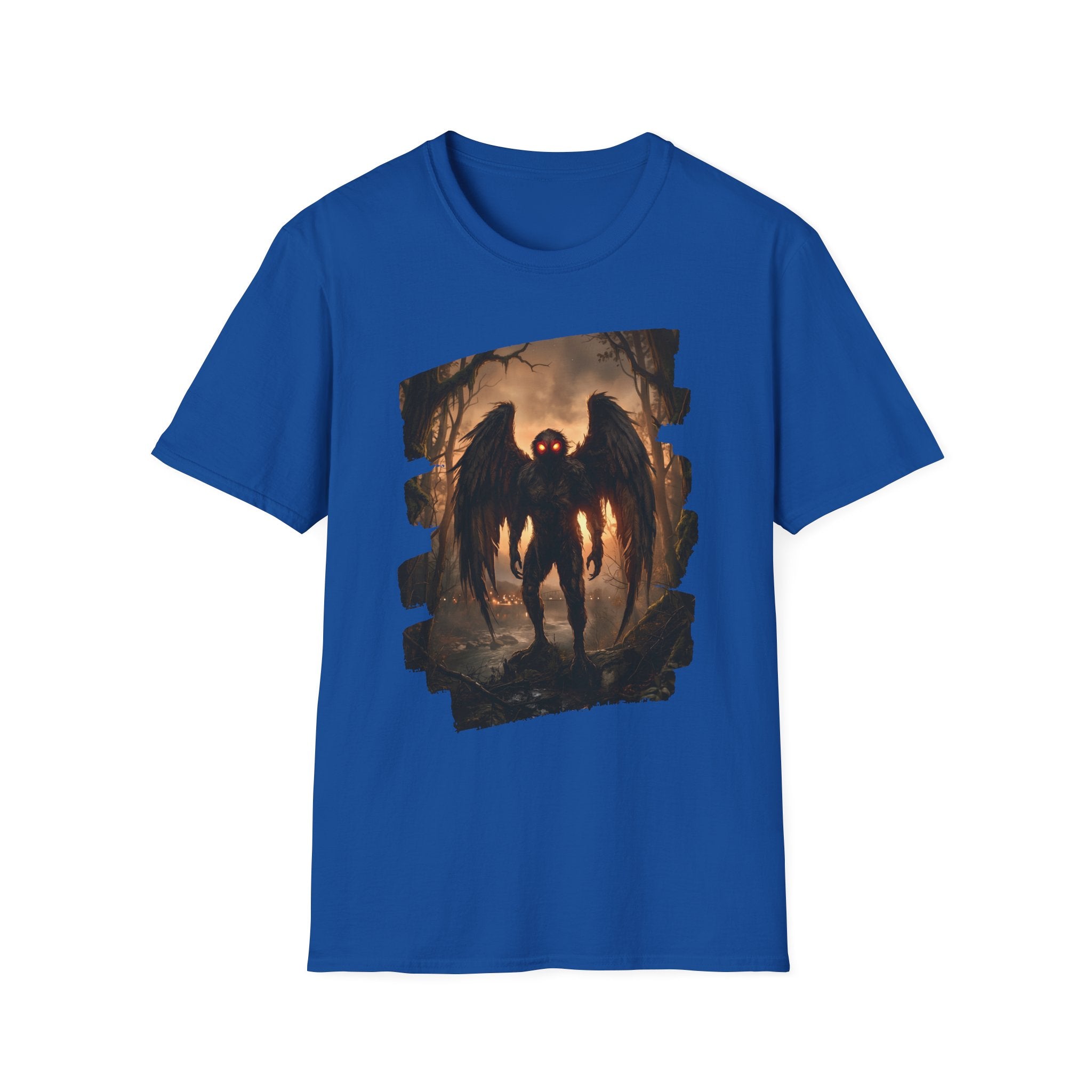 Mothman Cryptid Illustration T-Shirt | Dark Horror Graphic