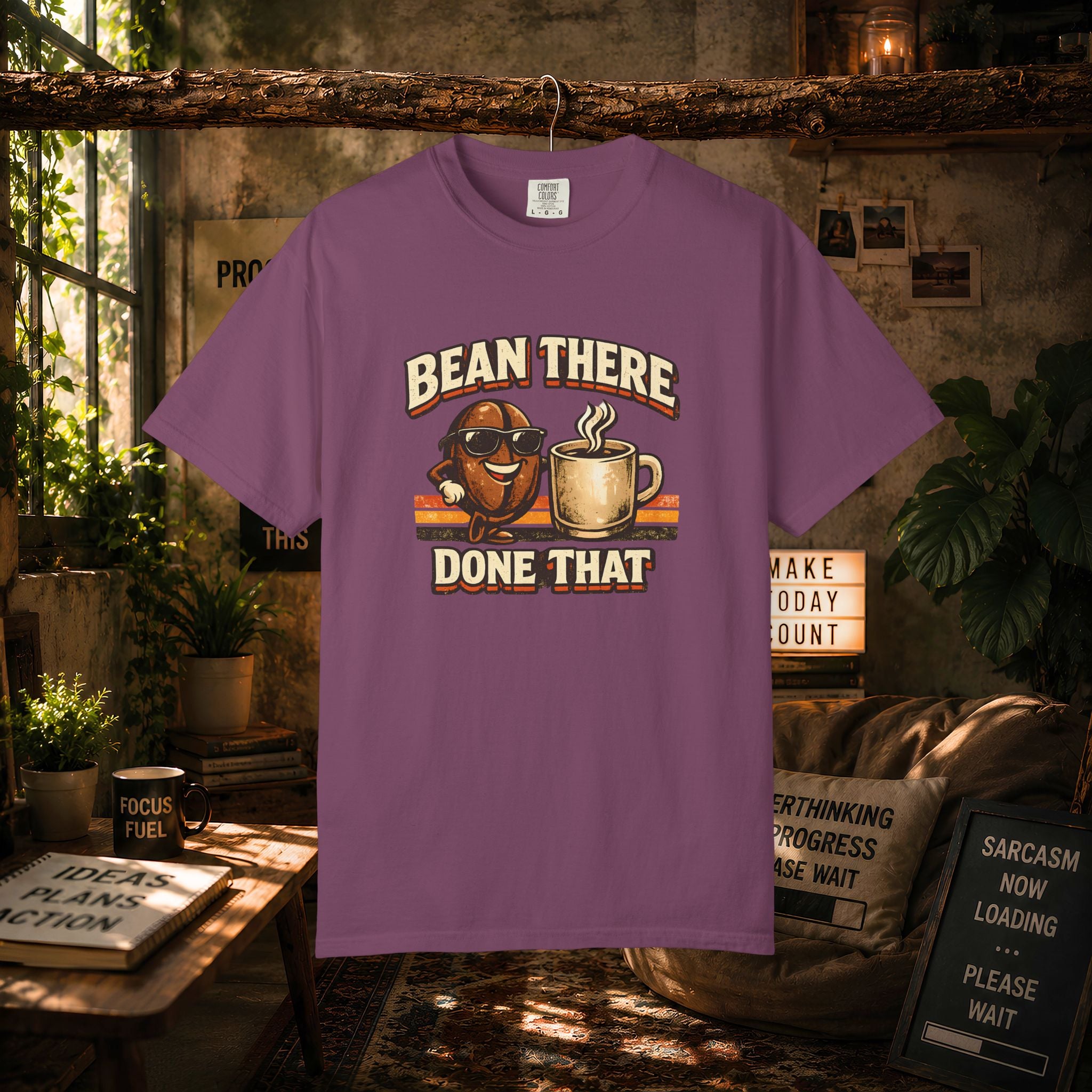 Coffee T-Shirt — "Bean There Done That" Retro Coffee Shirt