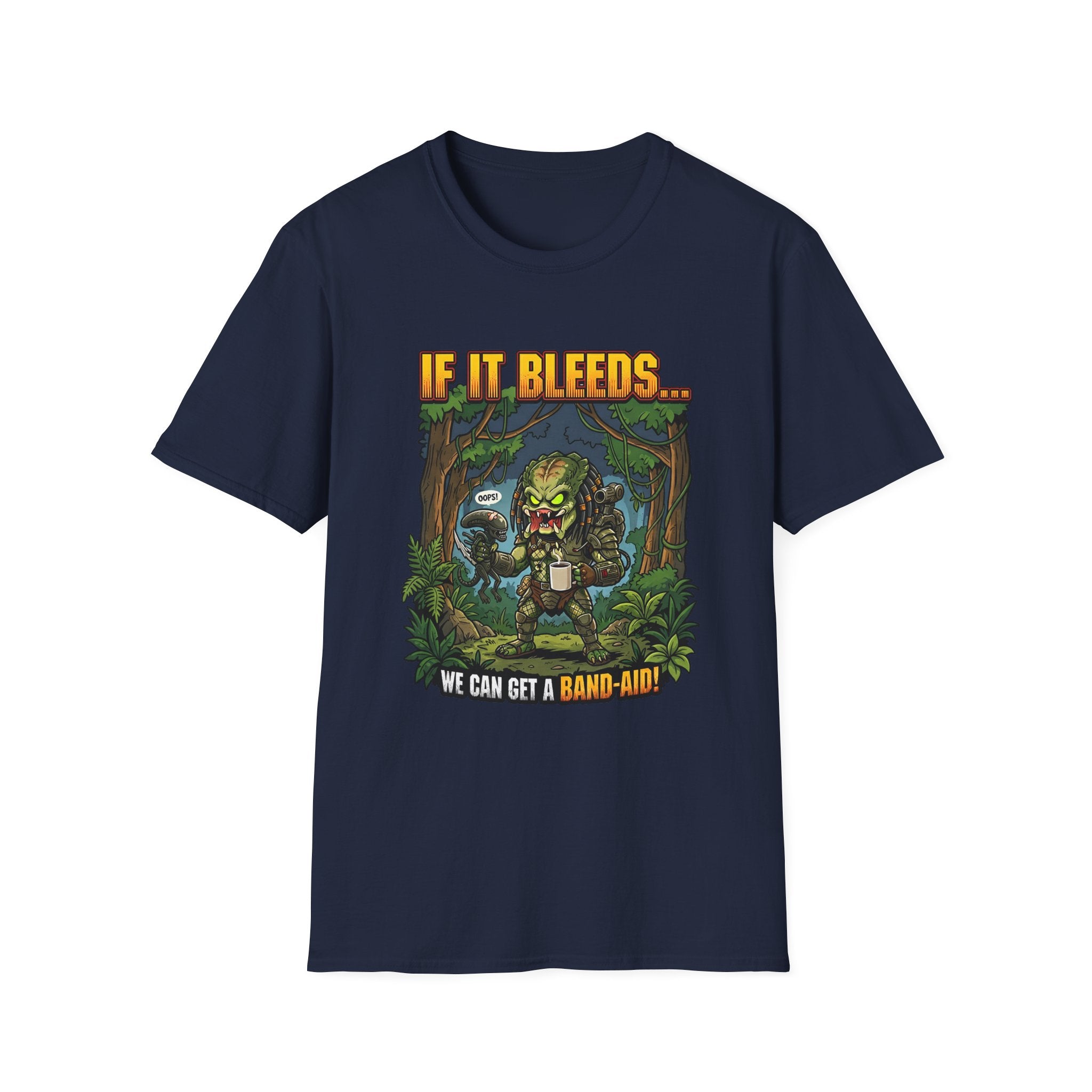 Predator "If It Bleeds" Forest Design T-Shirt | Horror Movie Character