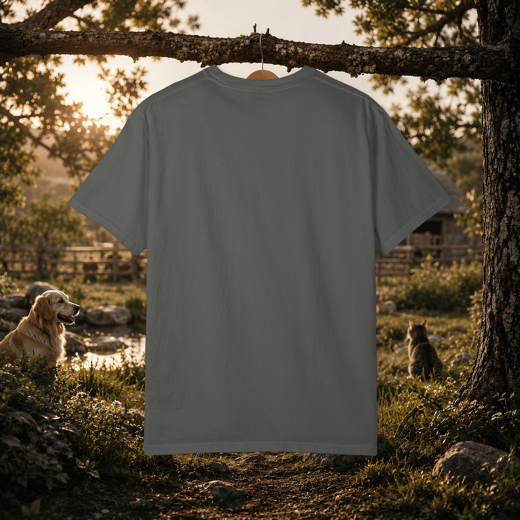 Pets & Chaos Graphic T-Shirt — "House Rules Don't Apply" Vintage Pet Lover Tee