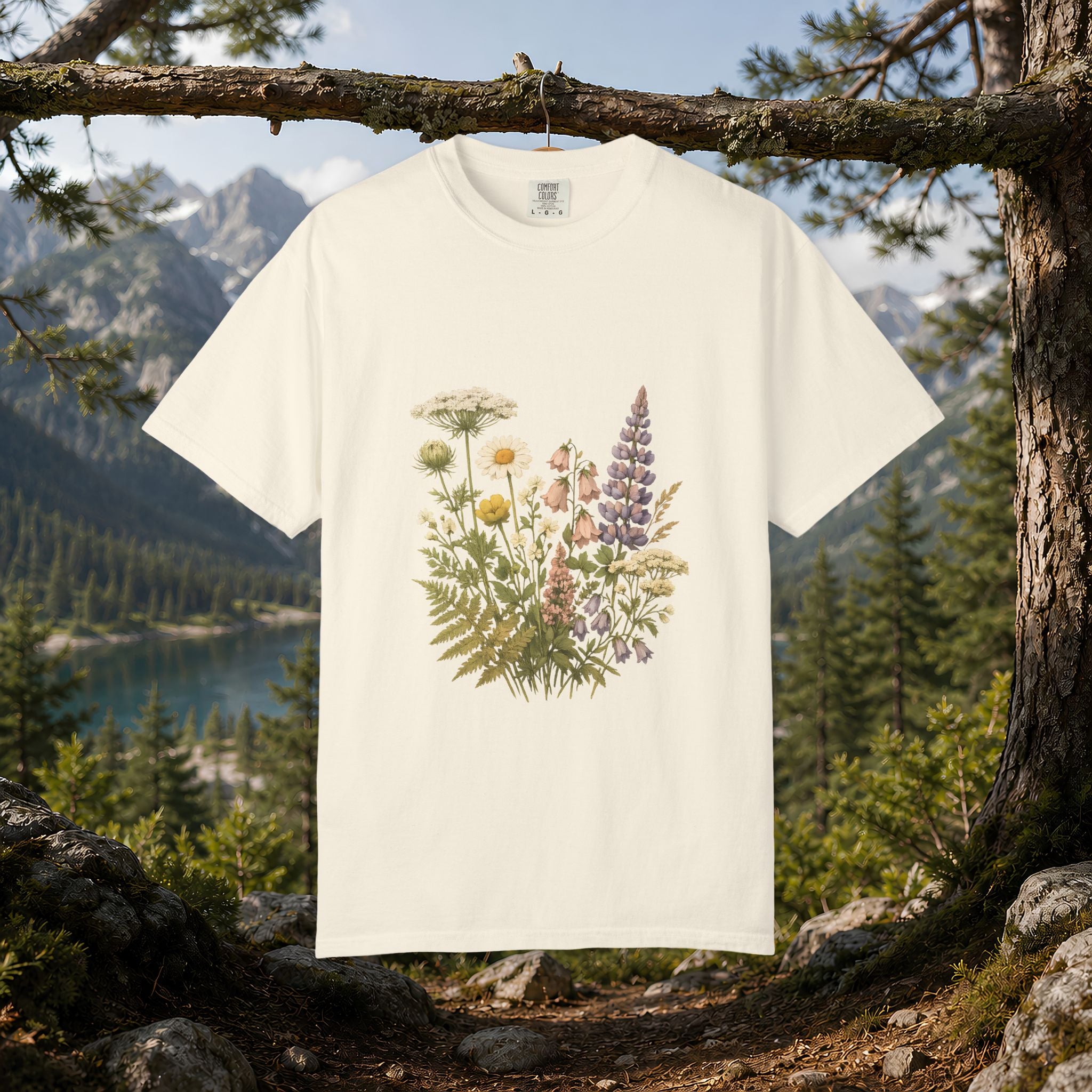 Wildflower Bouquet T-shirt | Botanical Meadow Floral Print