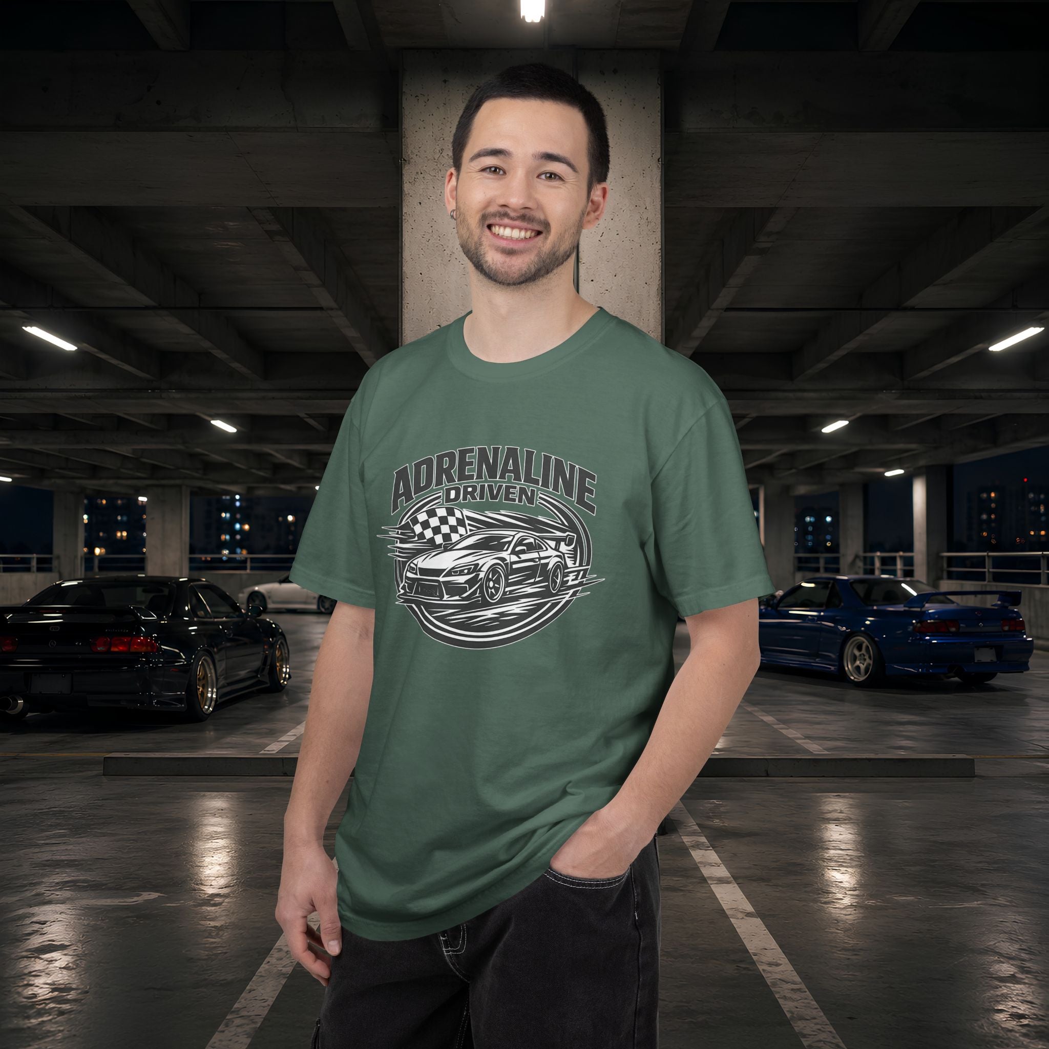 Adrenaline Driven Racing Tee — Street Race Car Graphic T-Shirt