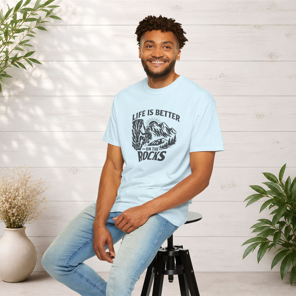 Life Is Better on the Rocks Mountain T-Shirt - Climbing Tee