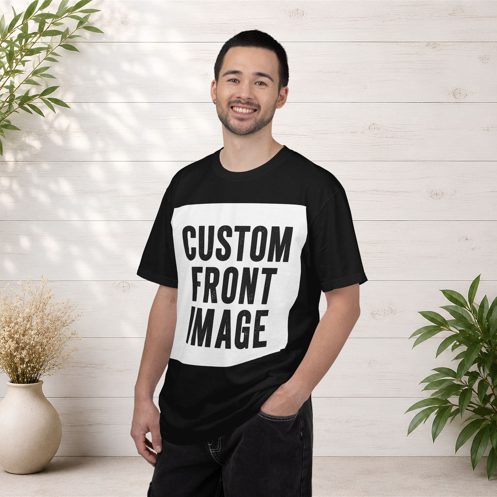Custom Square Image Front T-Shirt - Add Your Own Image