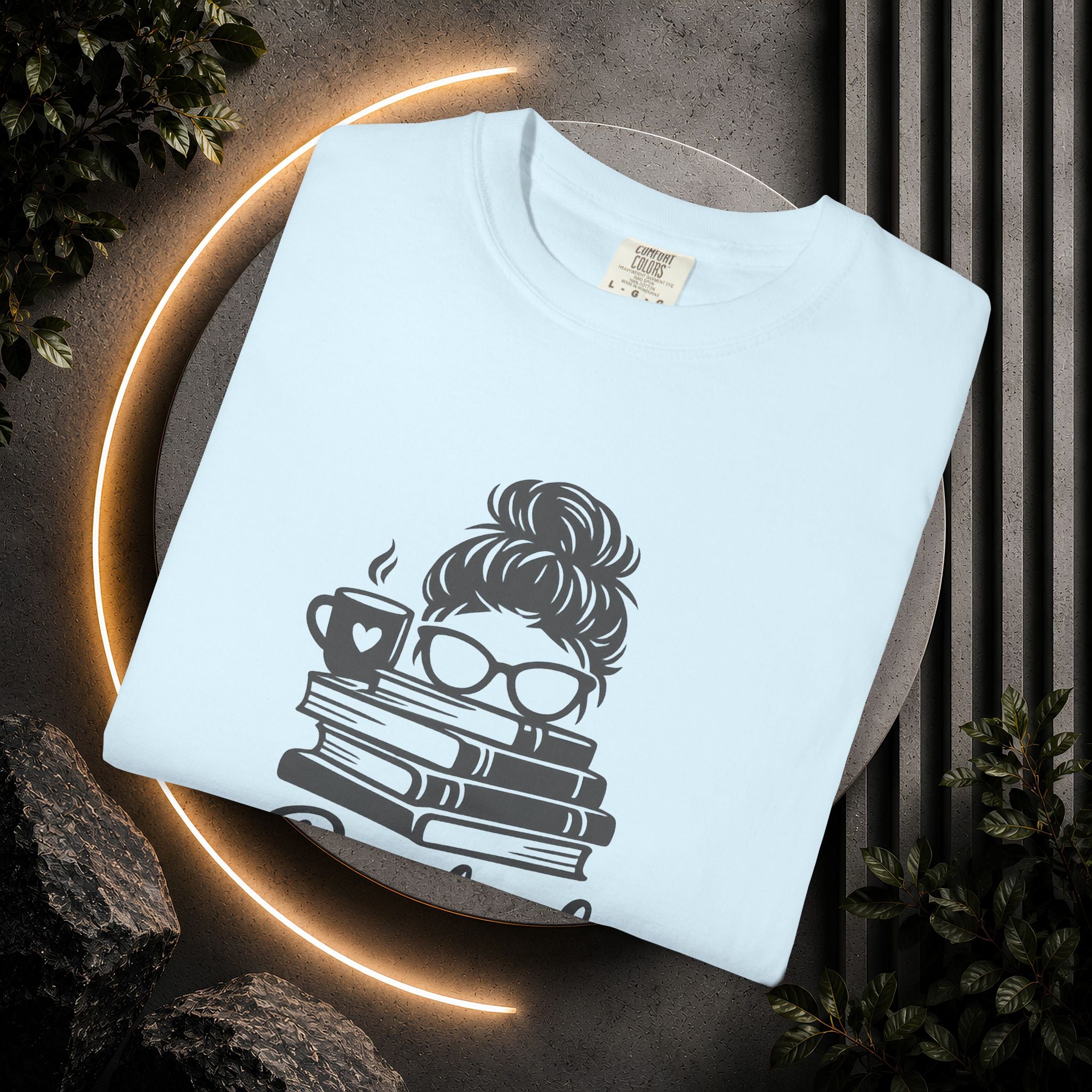 Book Lover T-Shirt — "Booked and Overwhelmed" Graphic Tee