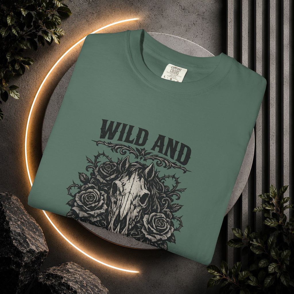 Wild and Unforgiven Skull Tee – Horse Rider Graphic T-Shirt