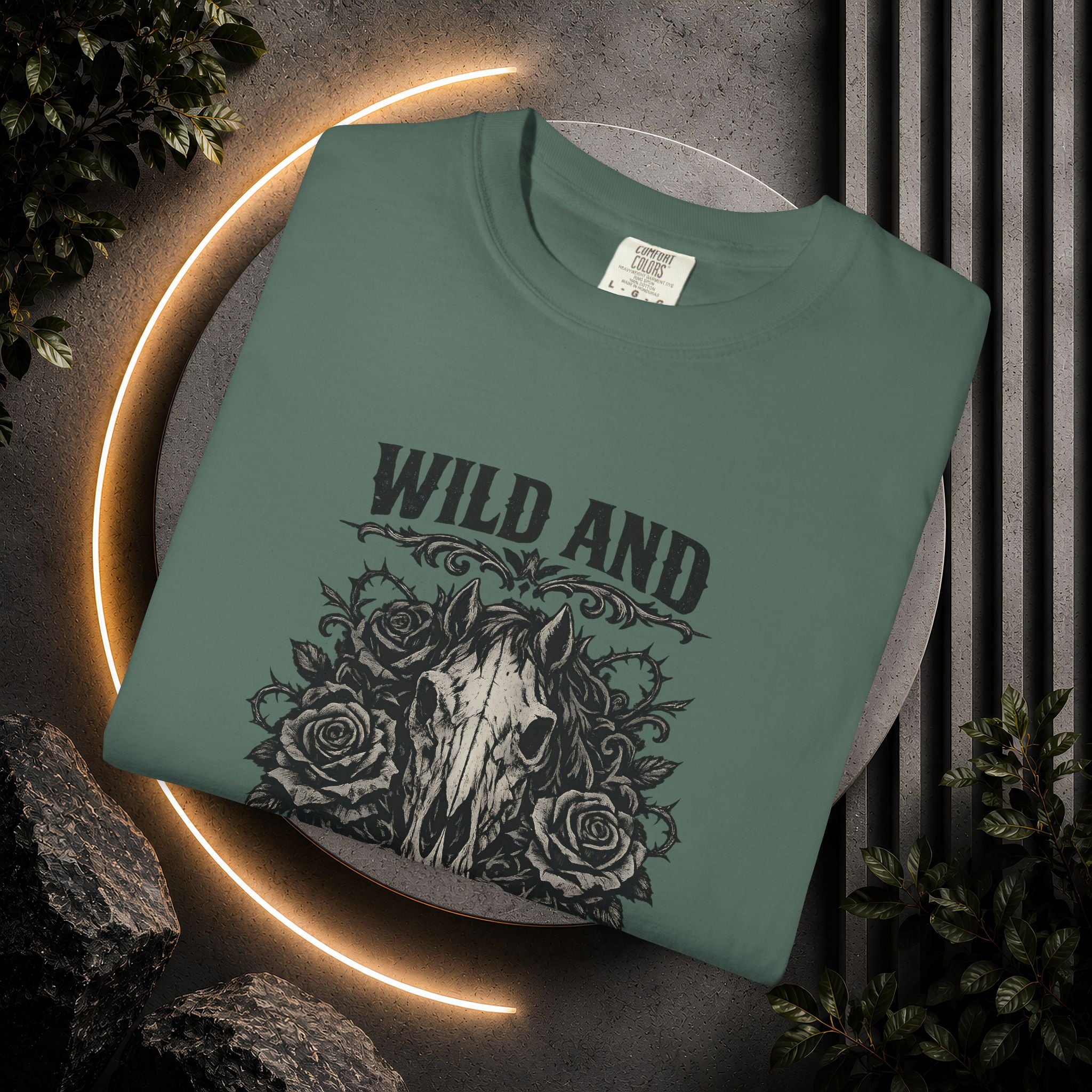 Wild and Unforgiven Skull Tee – Horse Rider Graphic T-Shirt