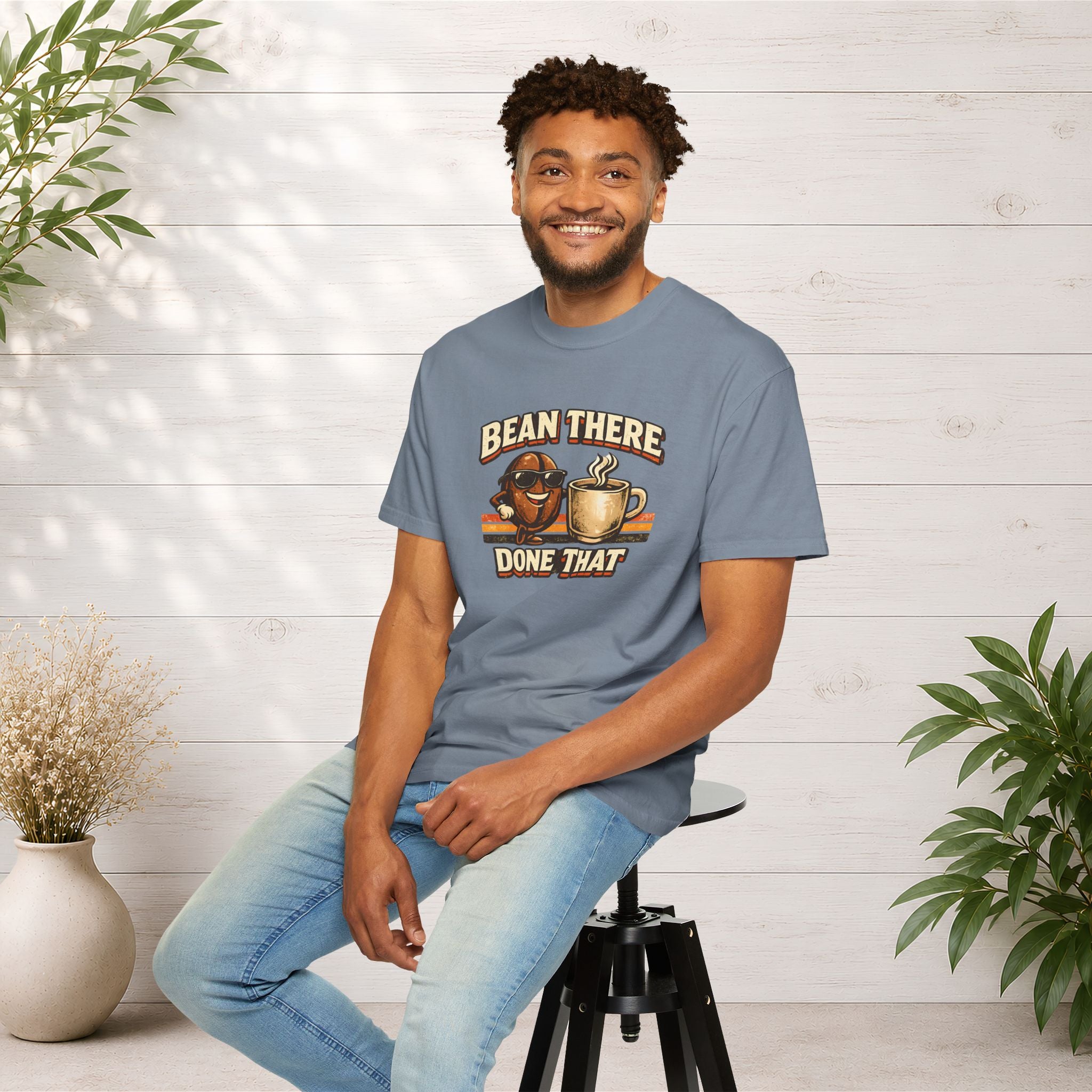 Coffee T-Shirt — "Bean There Done That" Retro Coffee Shirt