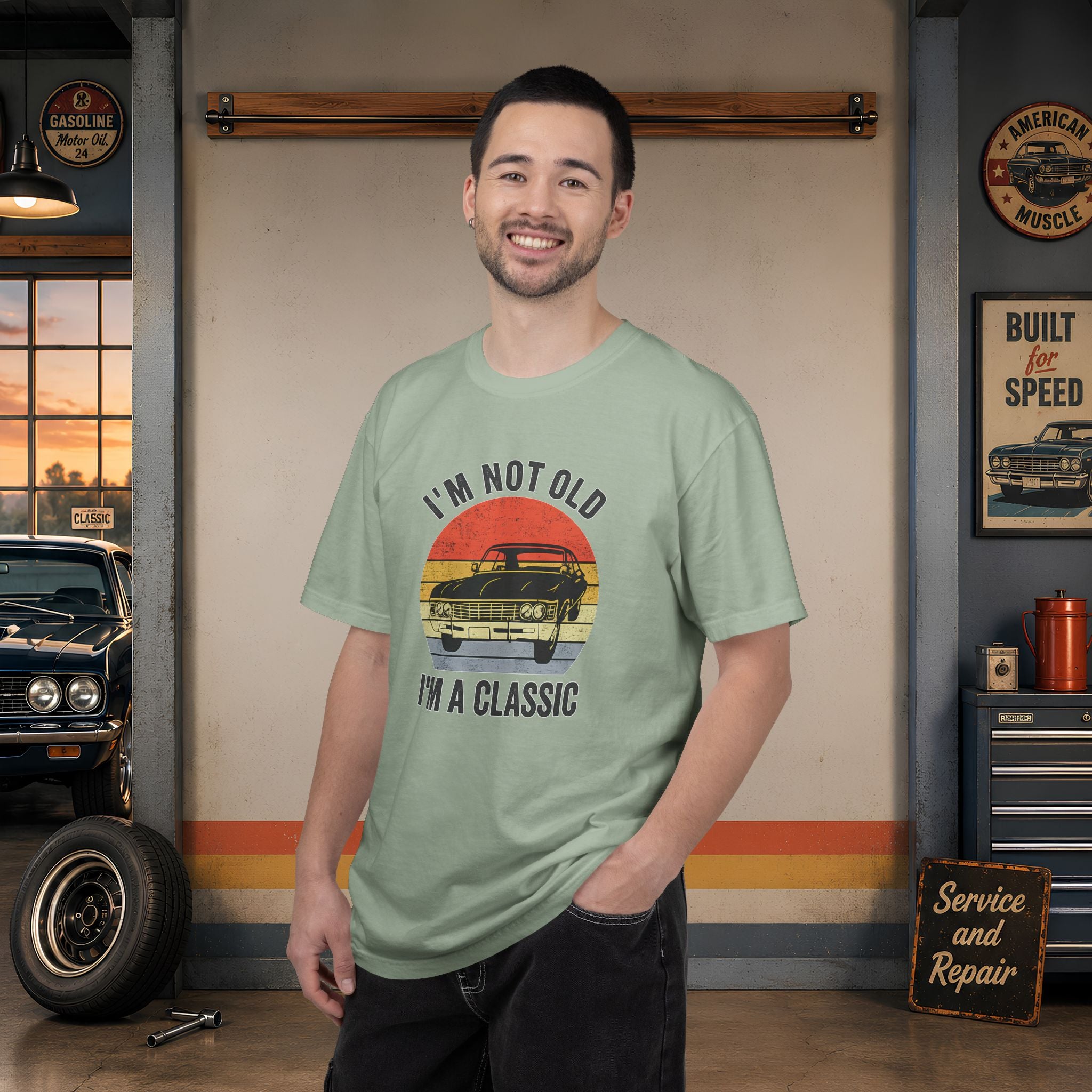 Classic Car T‑Shirt — "I'm Not Old, I'm a Classic" Vintage Auto Tee
