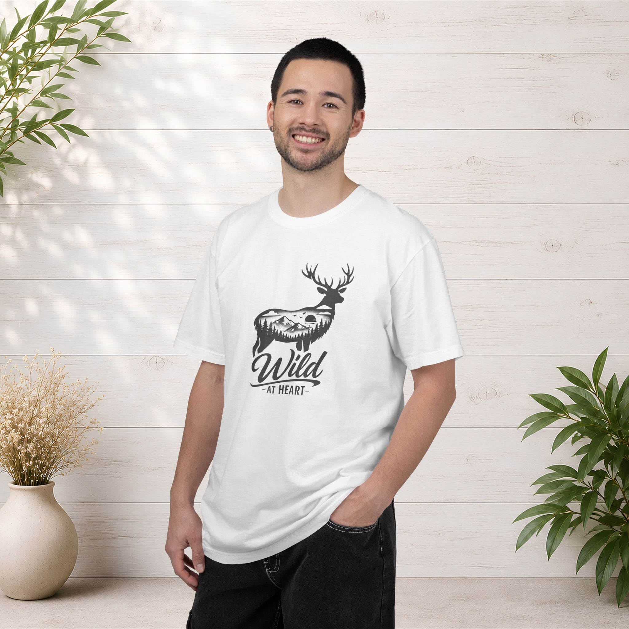 Wild at Heart Deer T-Shirt — Rustic Outdoors Graphic Tee