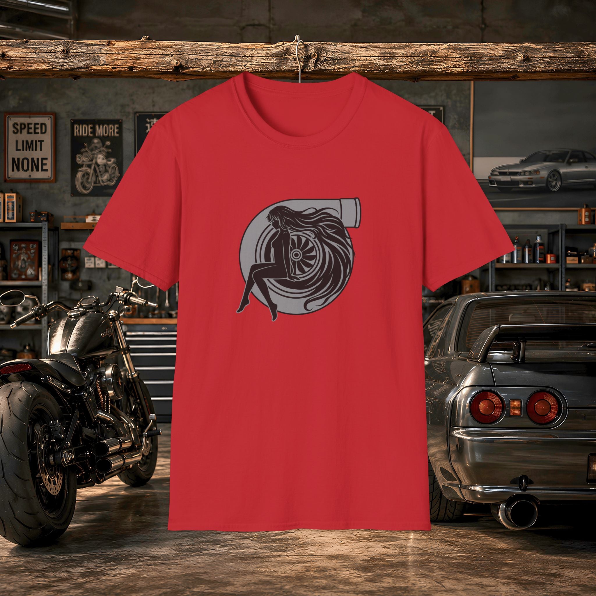 Turbo Heart Girl graphic T-Shirt | Racing Turbo design