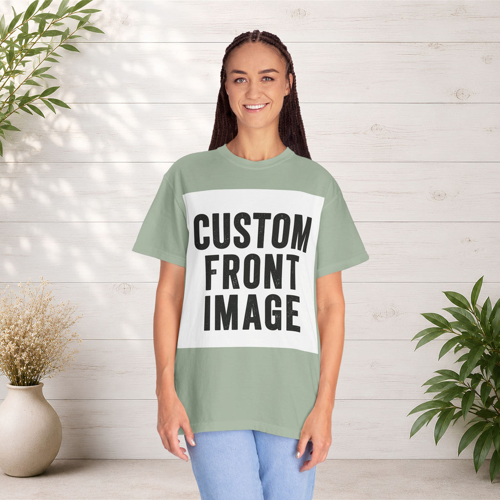 Custom Square Image Front T-Shirt - Add Your Own Image