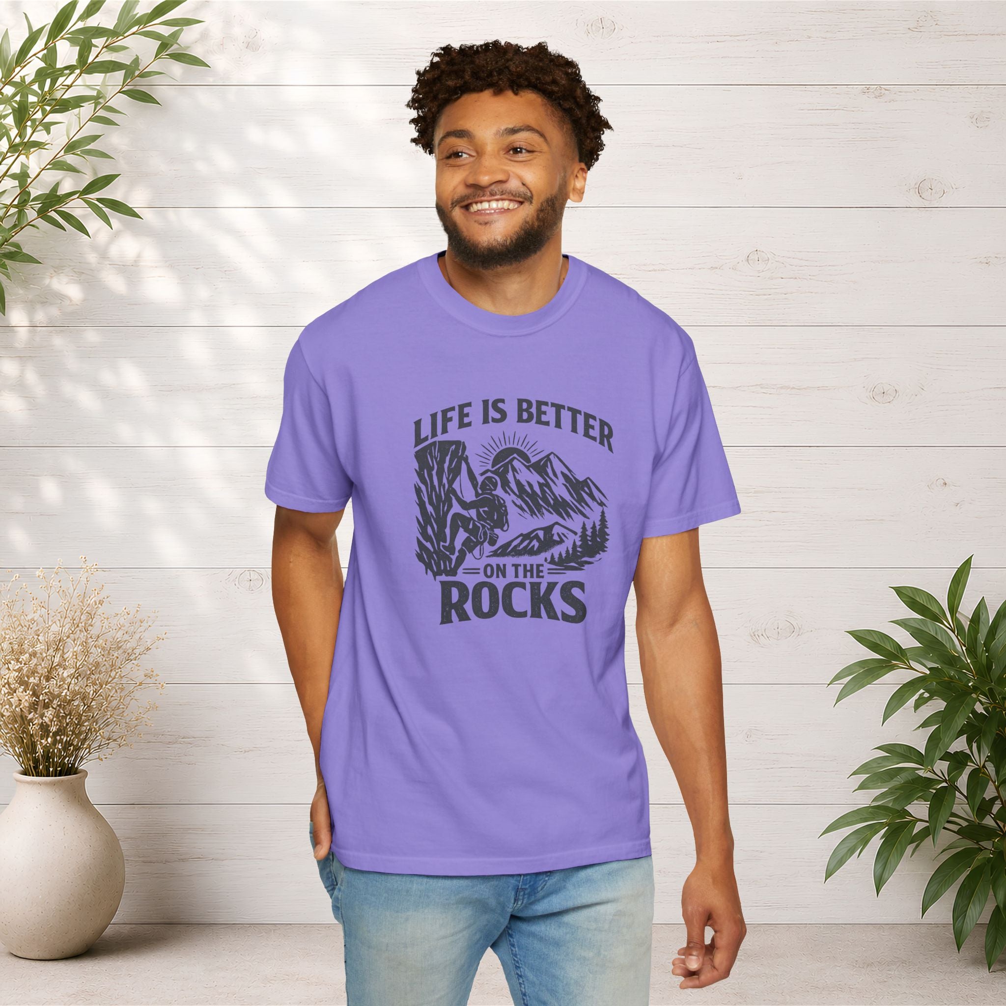 Life Is Better on the Rocks Mountain T-Shirt - Climbing Tee
