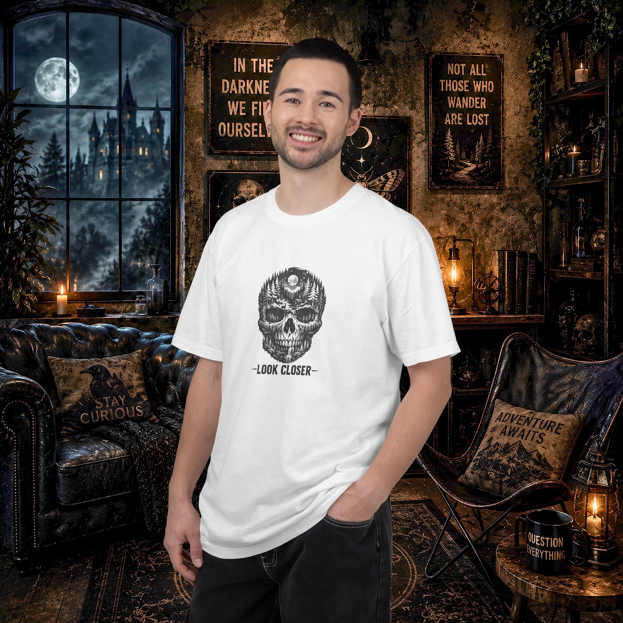 Skull Forest 'Look Closer' Graphic T-Shirt