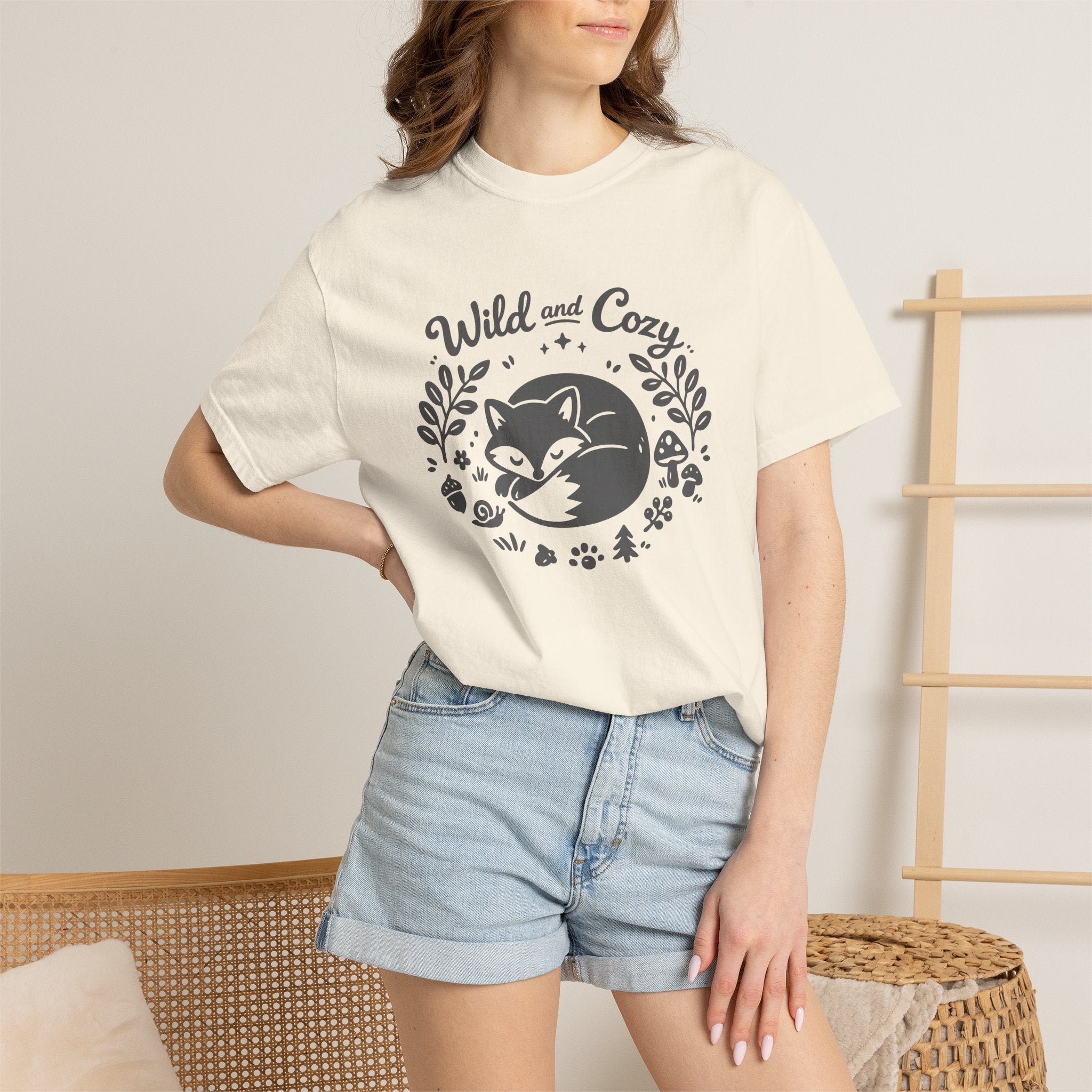 "Wild and Cozy" Fox Graphic T-Shirt