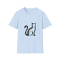 Silhouette Cat Illustration T-Shirt | Minimal Cat Artwork