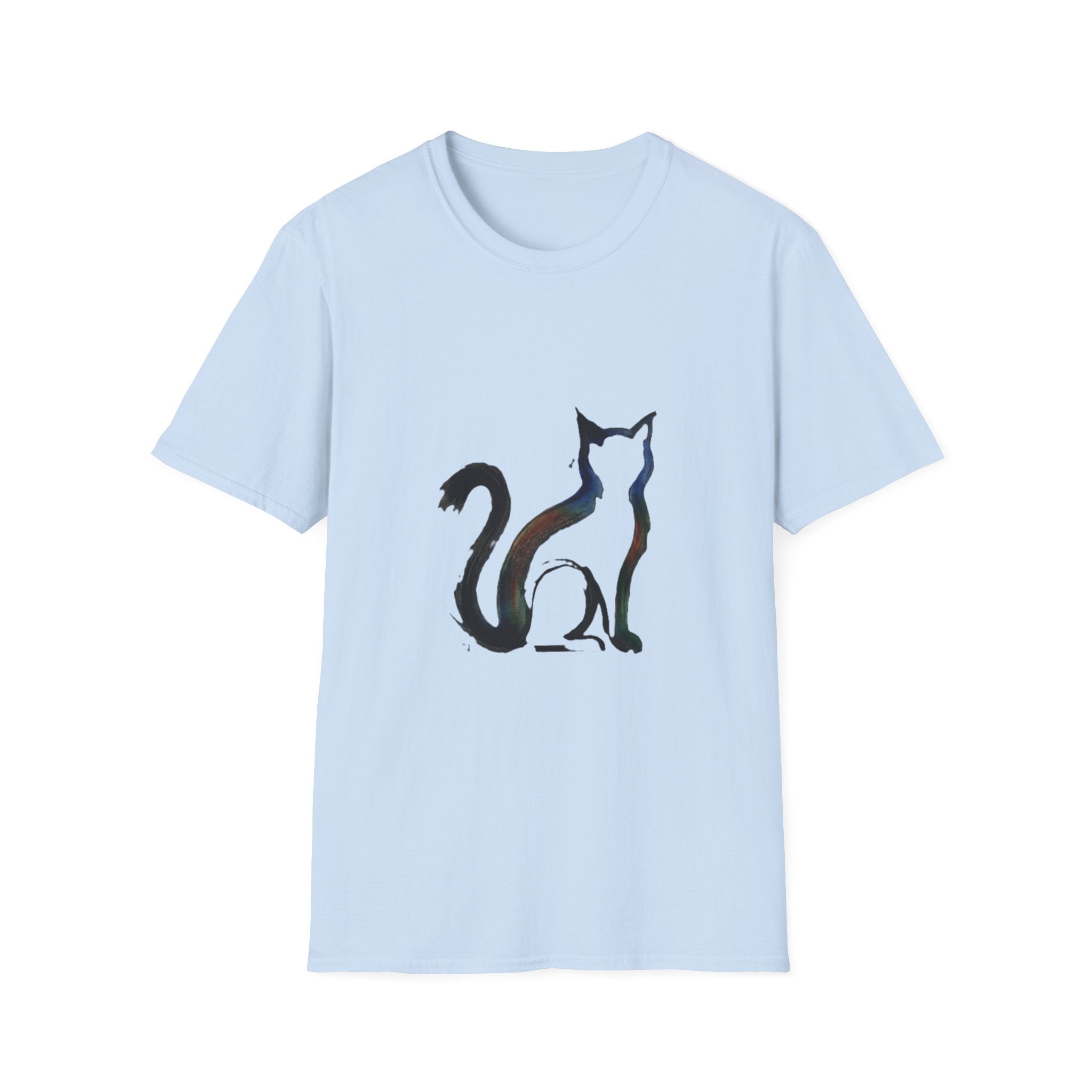 Silhouette Cat Illustration T-Shirt | Minimal Cat Artwork
