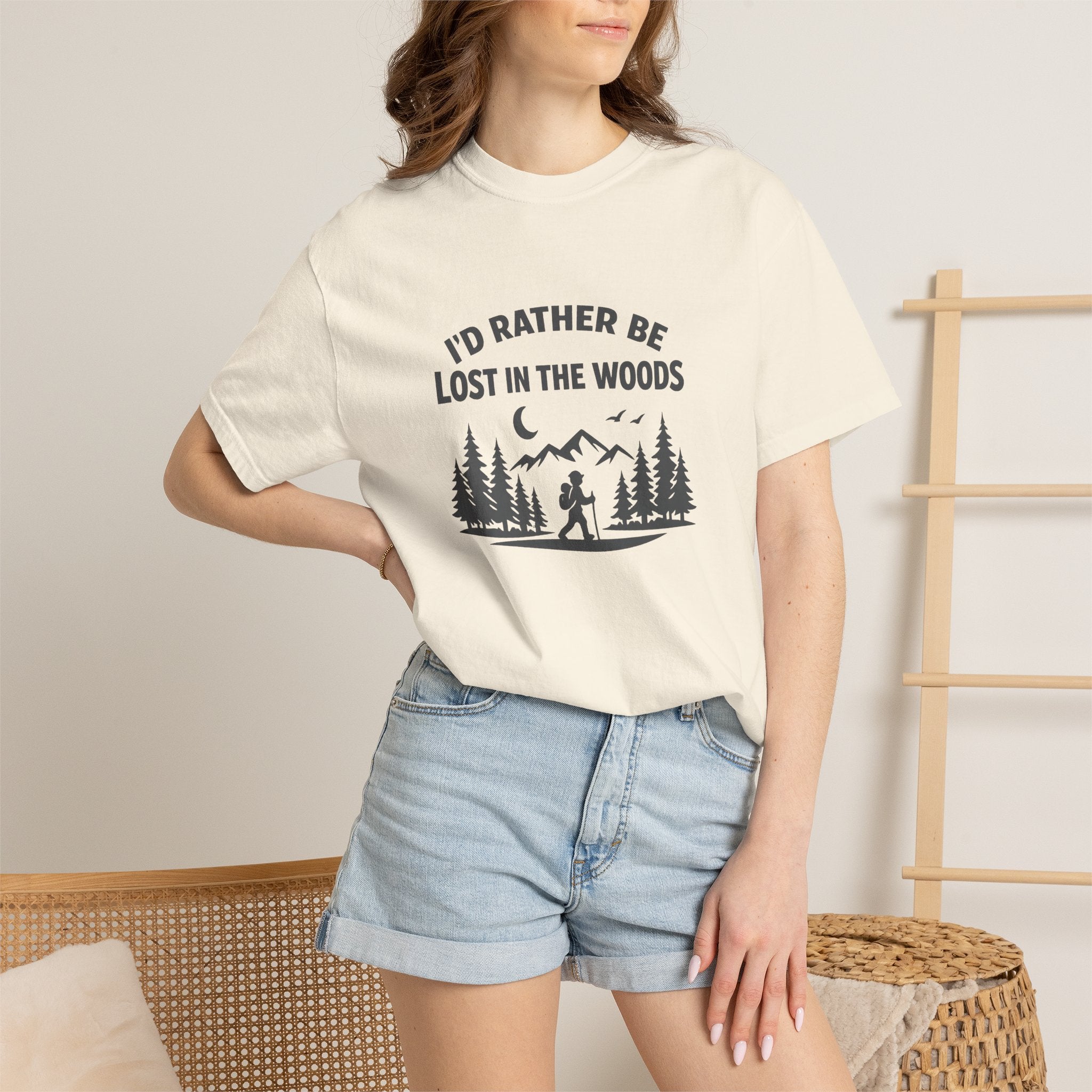 I'd Rather Be Lost In The Woods T-Shirt — Hiking Nature Graphic Tee
