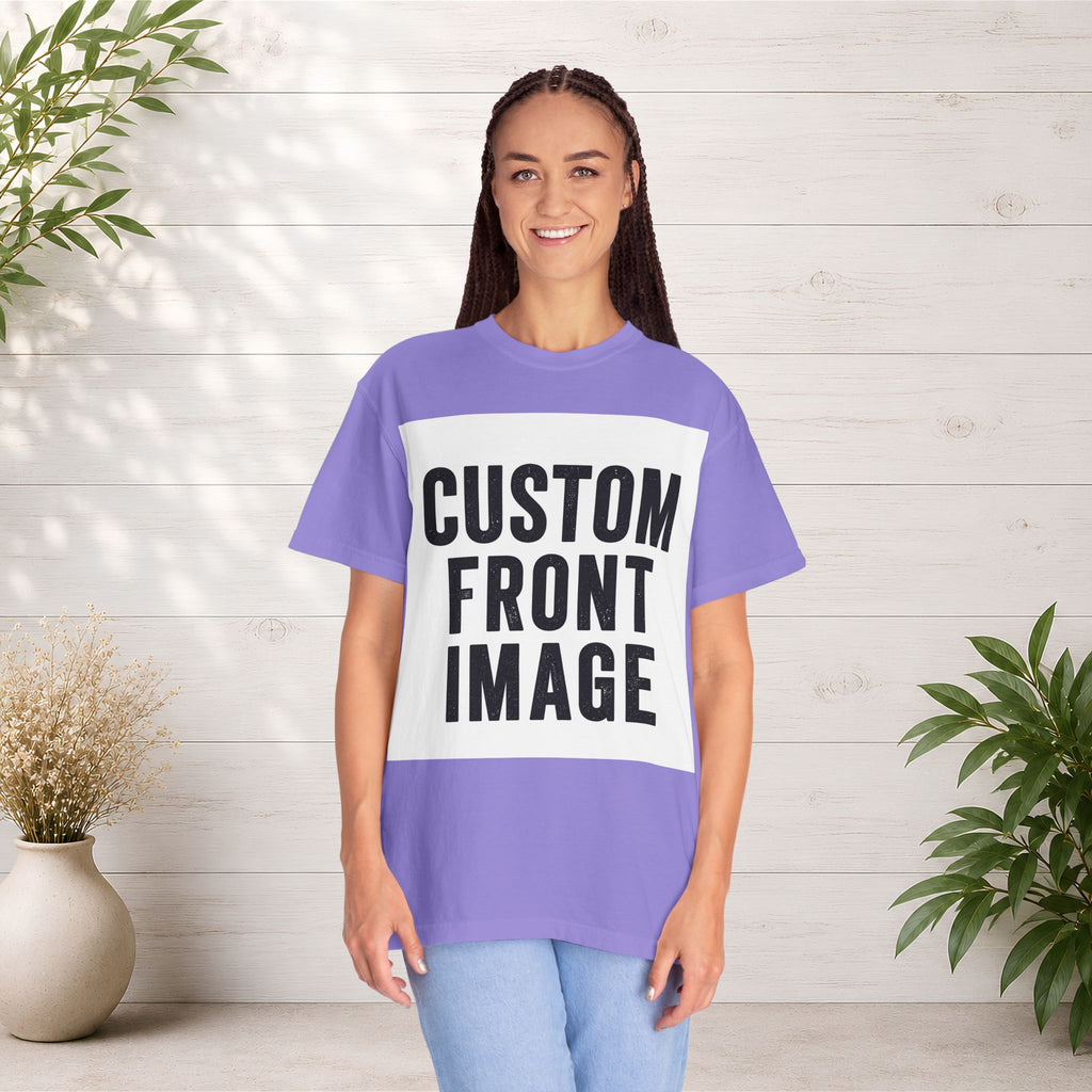 Custom Square Image Front T-Shirt - Add Your Own Image