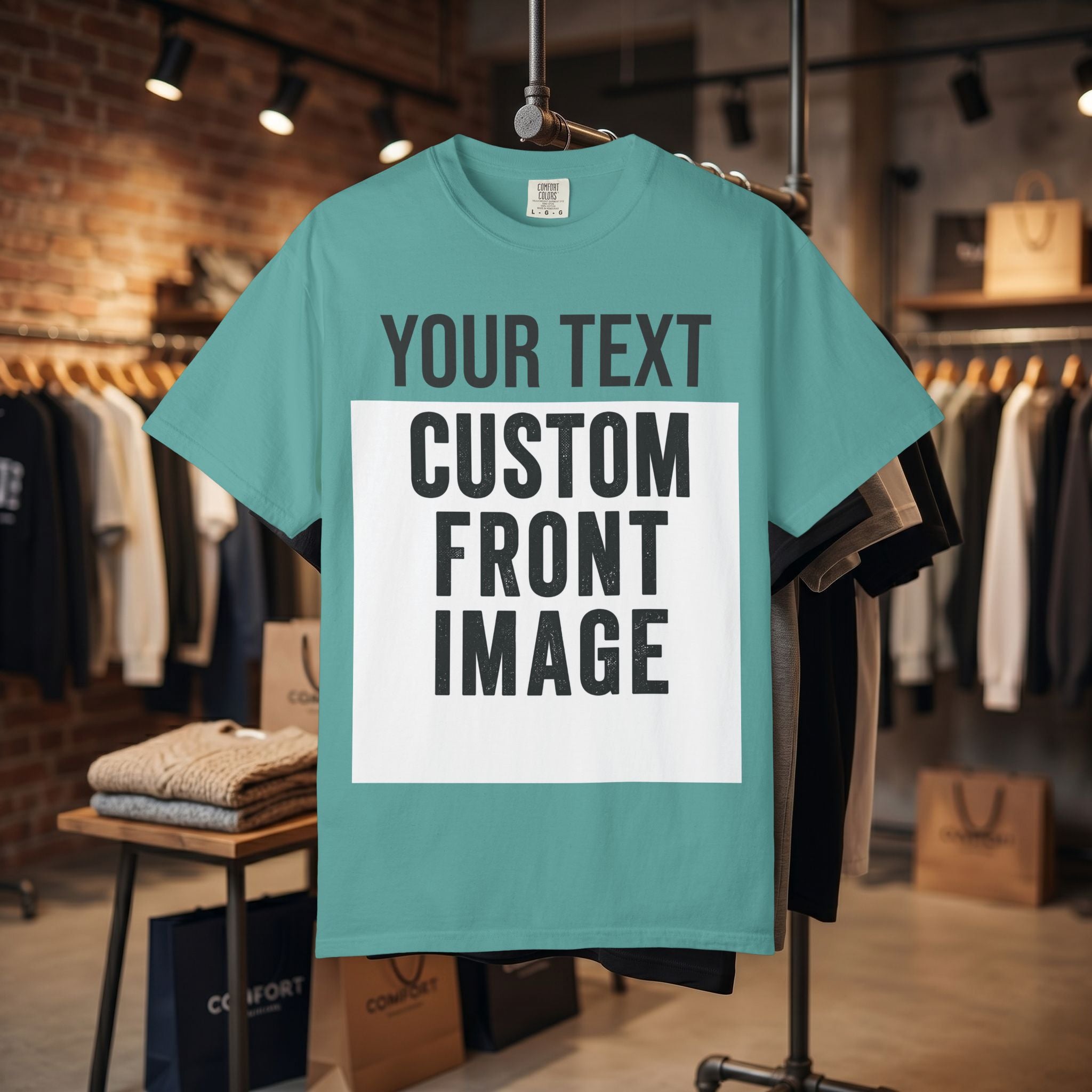 Custom Front Print T-Shirt — Personalized Text & Image Tee