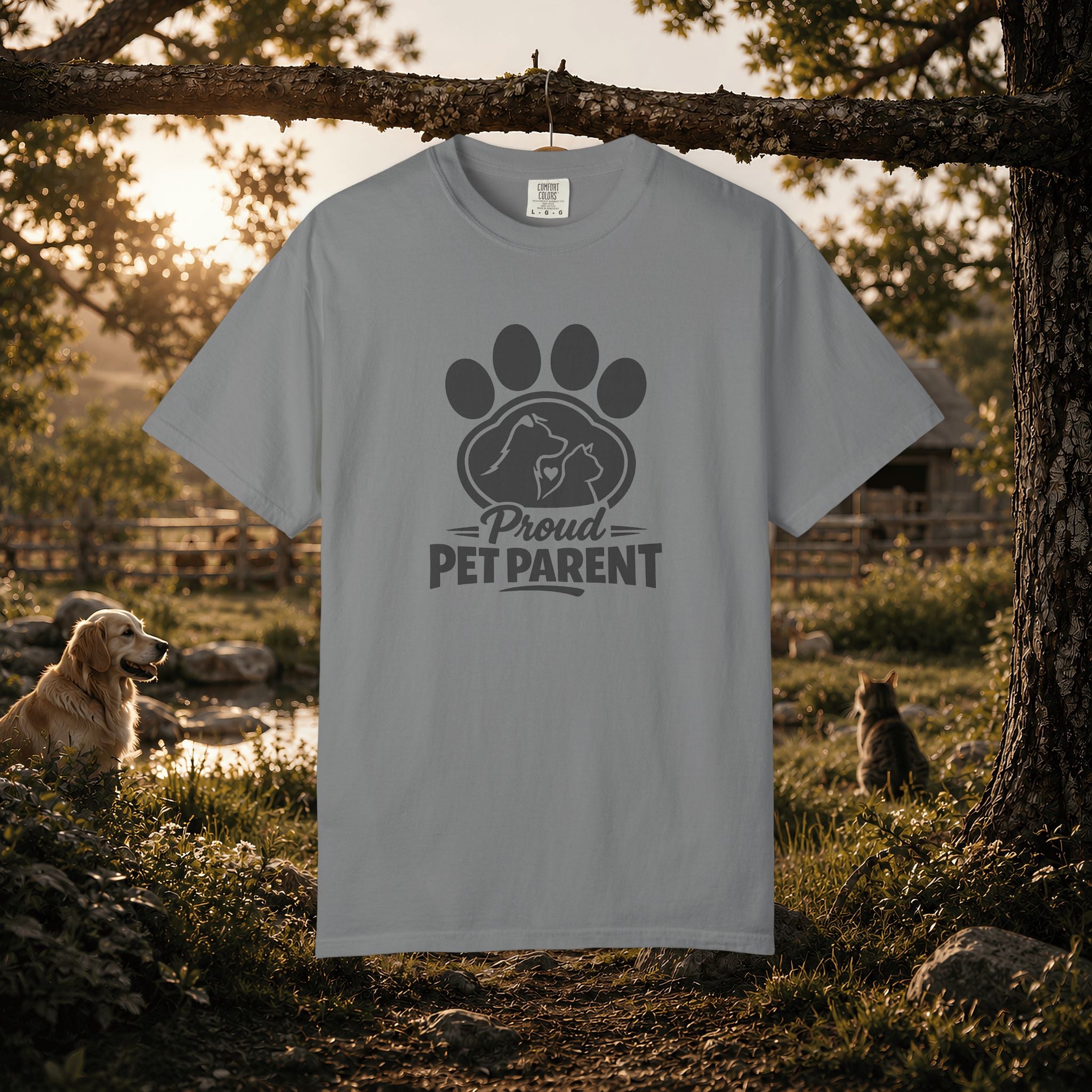 Proud Pet Parent T-Shirt — Paw Print Dog & Cat Shirt for Animal Lovers