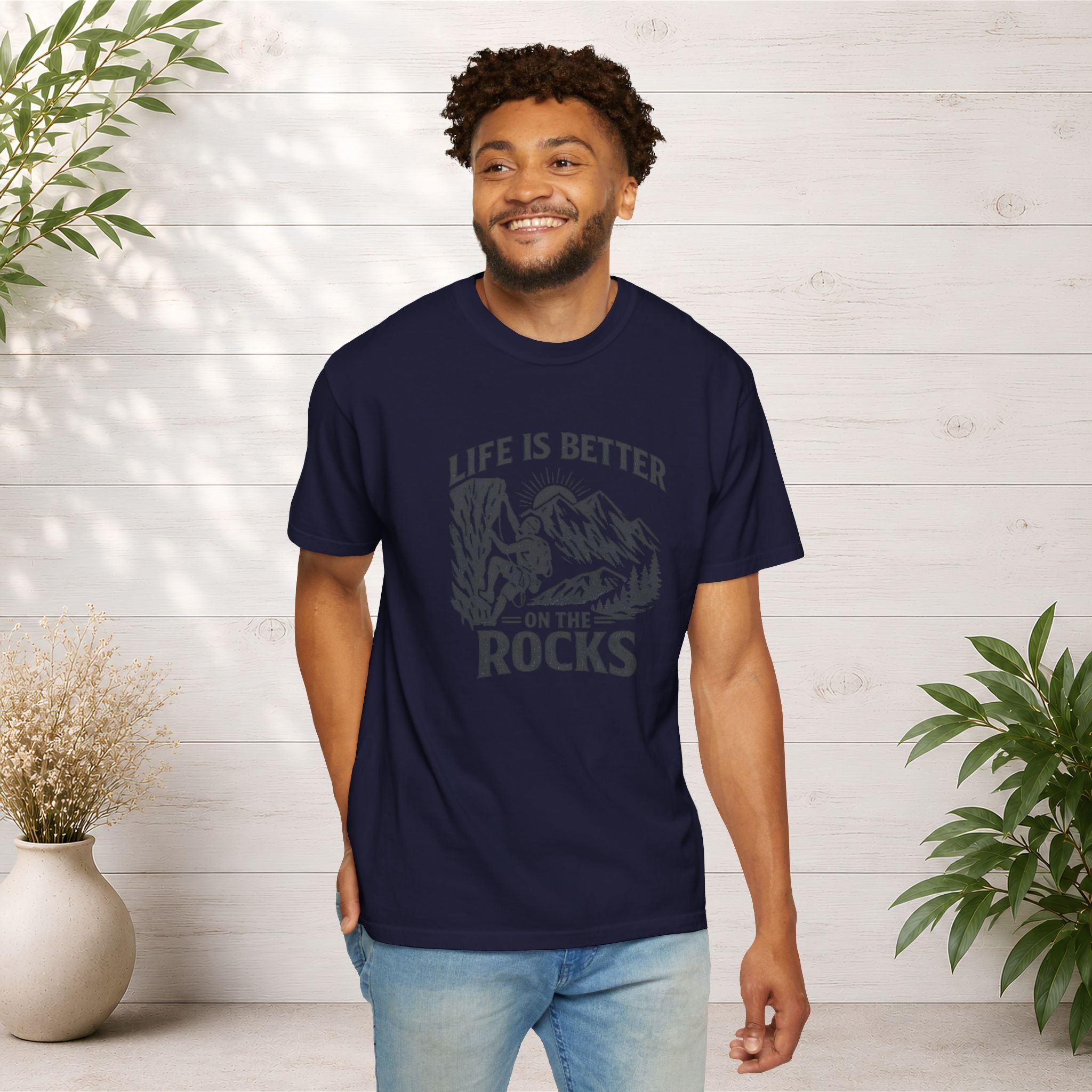 Life Is Better on the Rocks Mountain T-Shirt - Climbing Tee