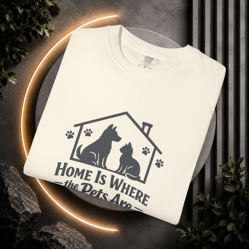 Pet Lover T-Shirt — "Home Is Where the Pets Are" Graphic Tee