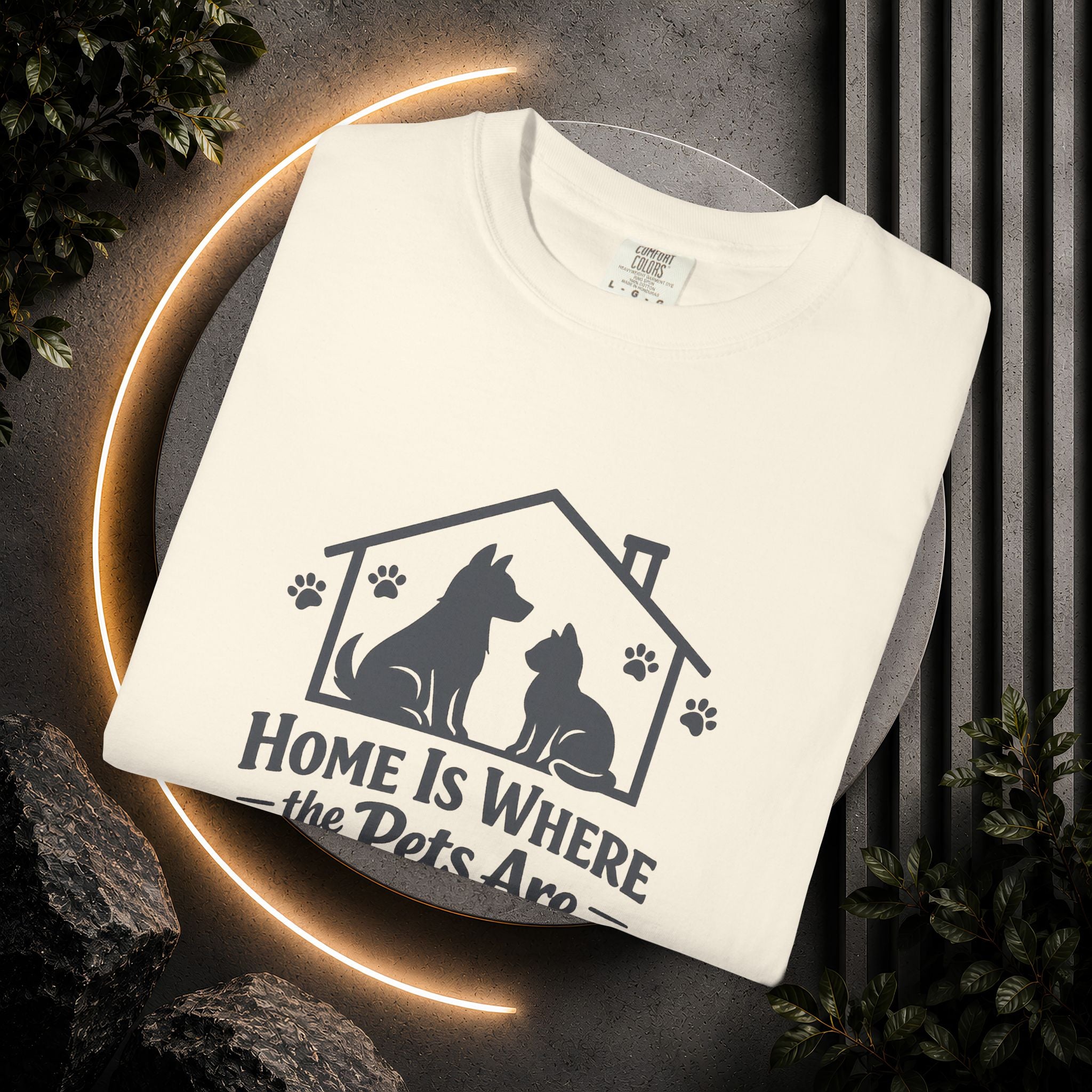 Pet Lover T-Shirt — "Home Is Where the Pets Are" Graphic Tee