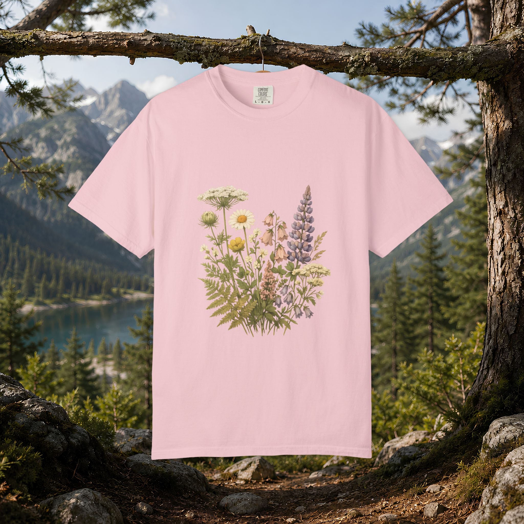 Wildflower Bouquet T-shirt | Botanical Meadow Floral Print