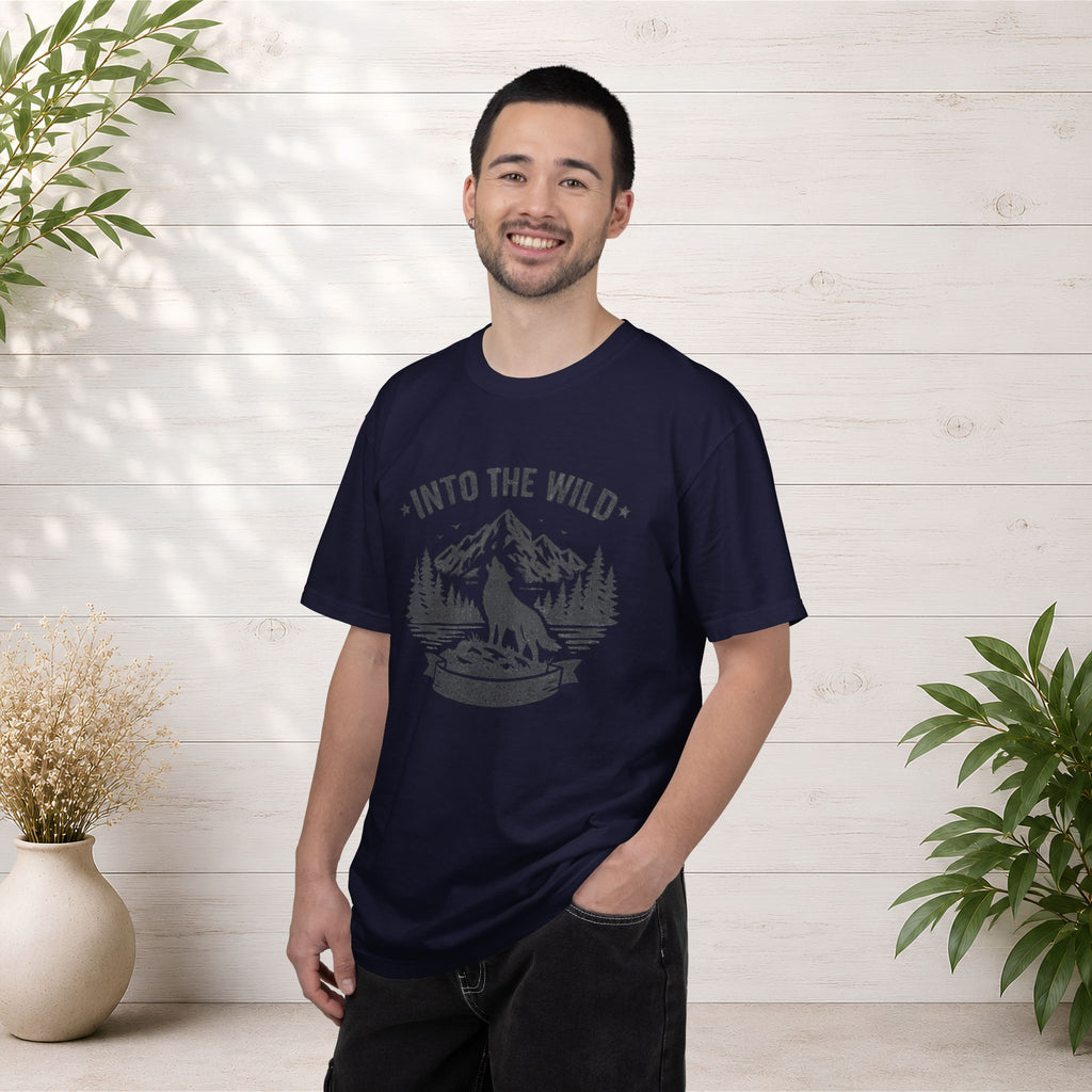 Into the Wild Wolf T-Shirt — Mountain Camping Adventure Tee