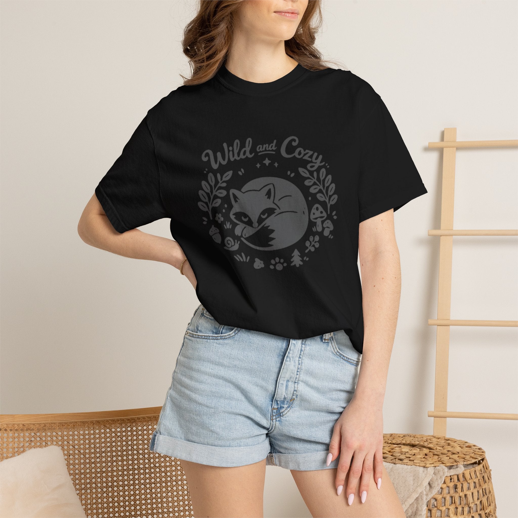 "Wild and Cozy" Fox Graphic T-Shirt