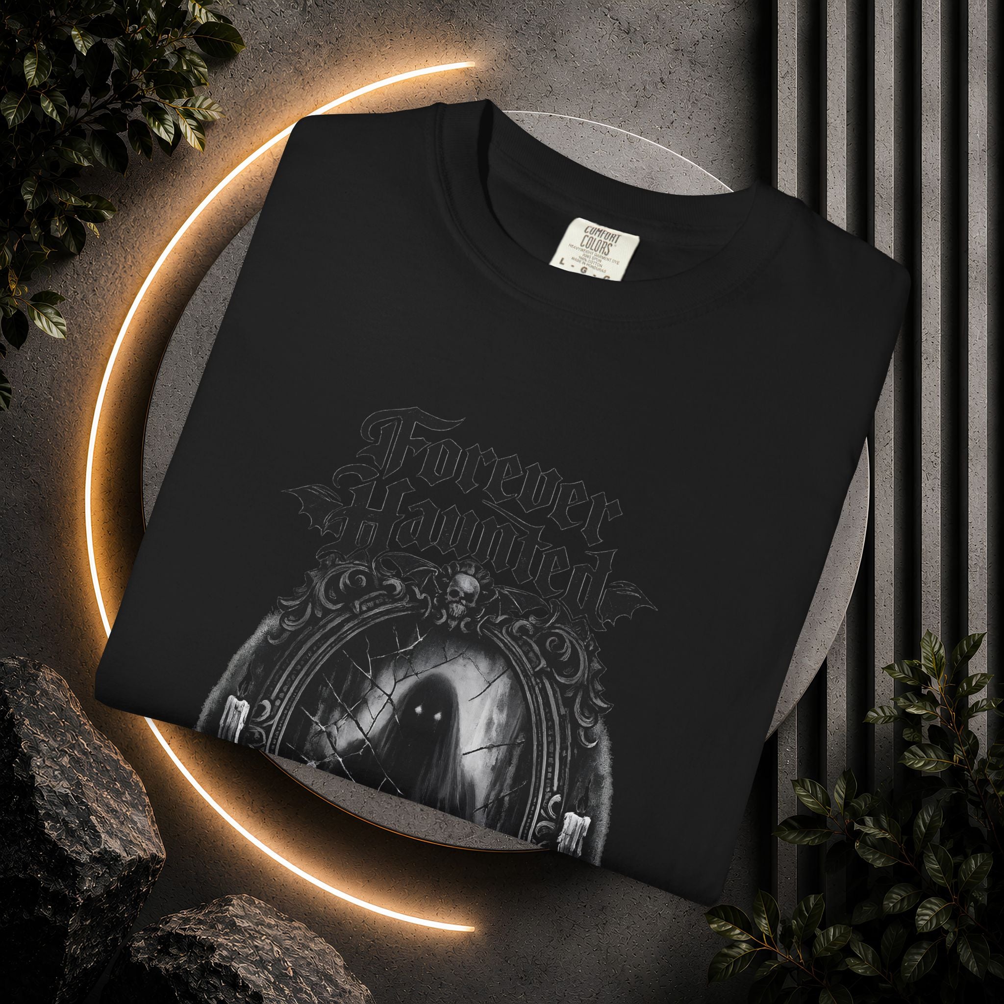 Forever Haunted T-Shirt — Gothic Ghost Graphic Tee