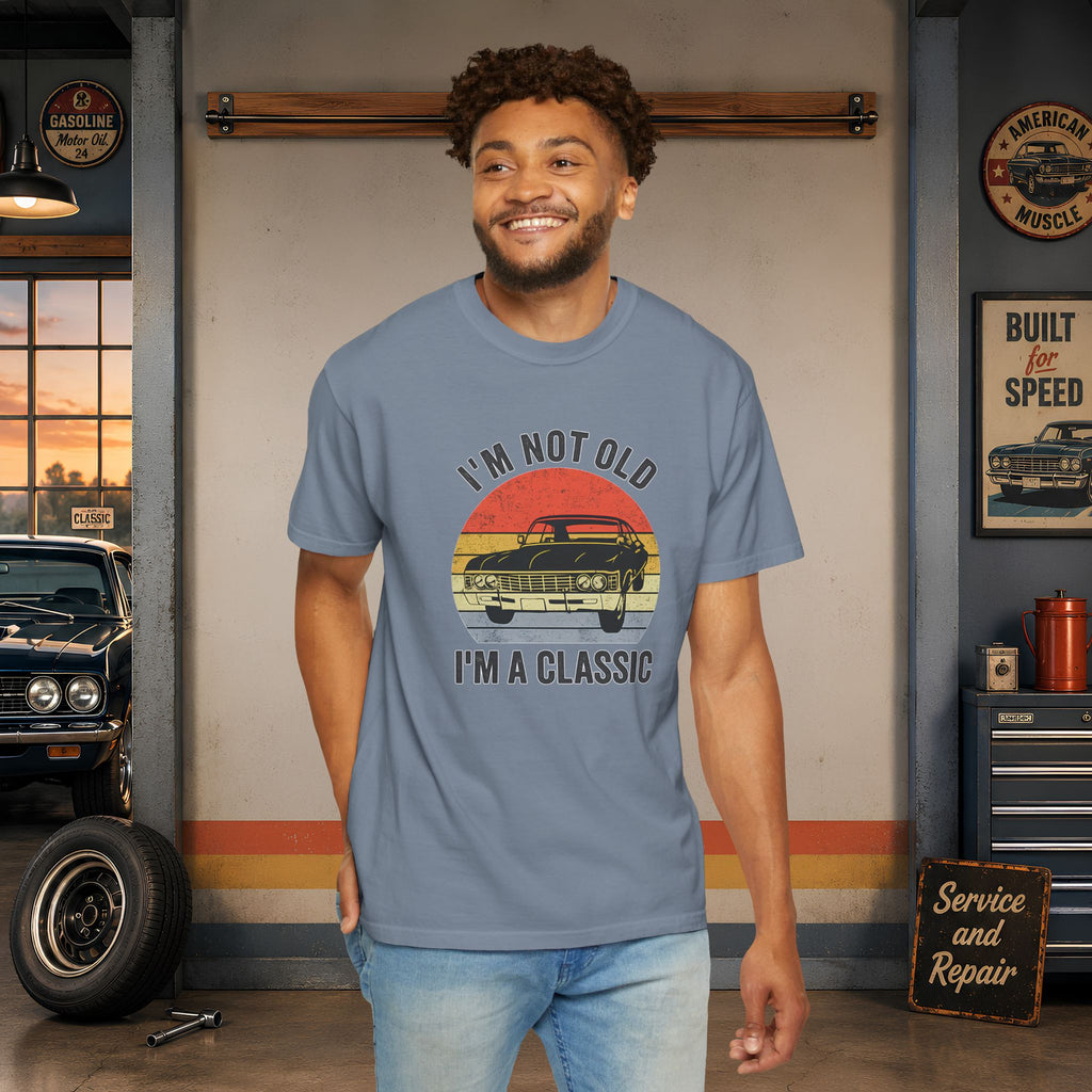 Classic Car T‑Shirt — "I'm Not Old, I'm a Classic" Vintage Auto Tee