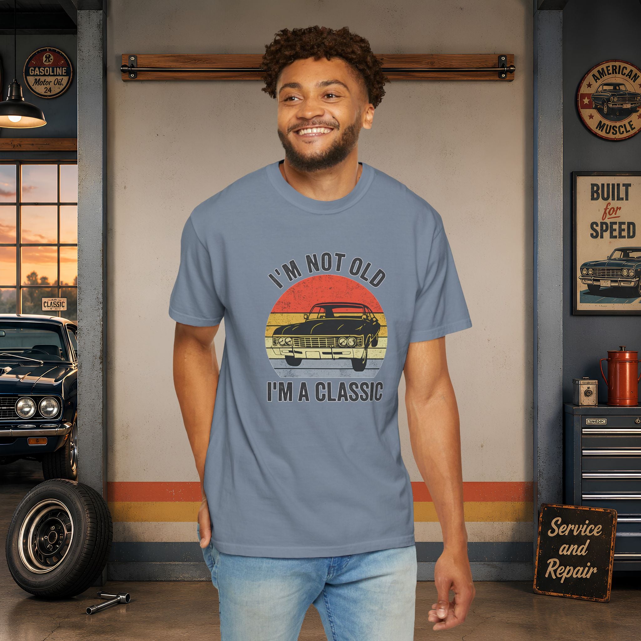 Classic Car T‑Shirt — "I'm Not Old, I'm a Classic" Vintage Auto Tee