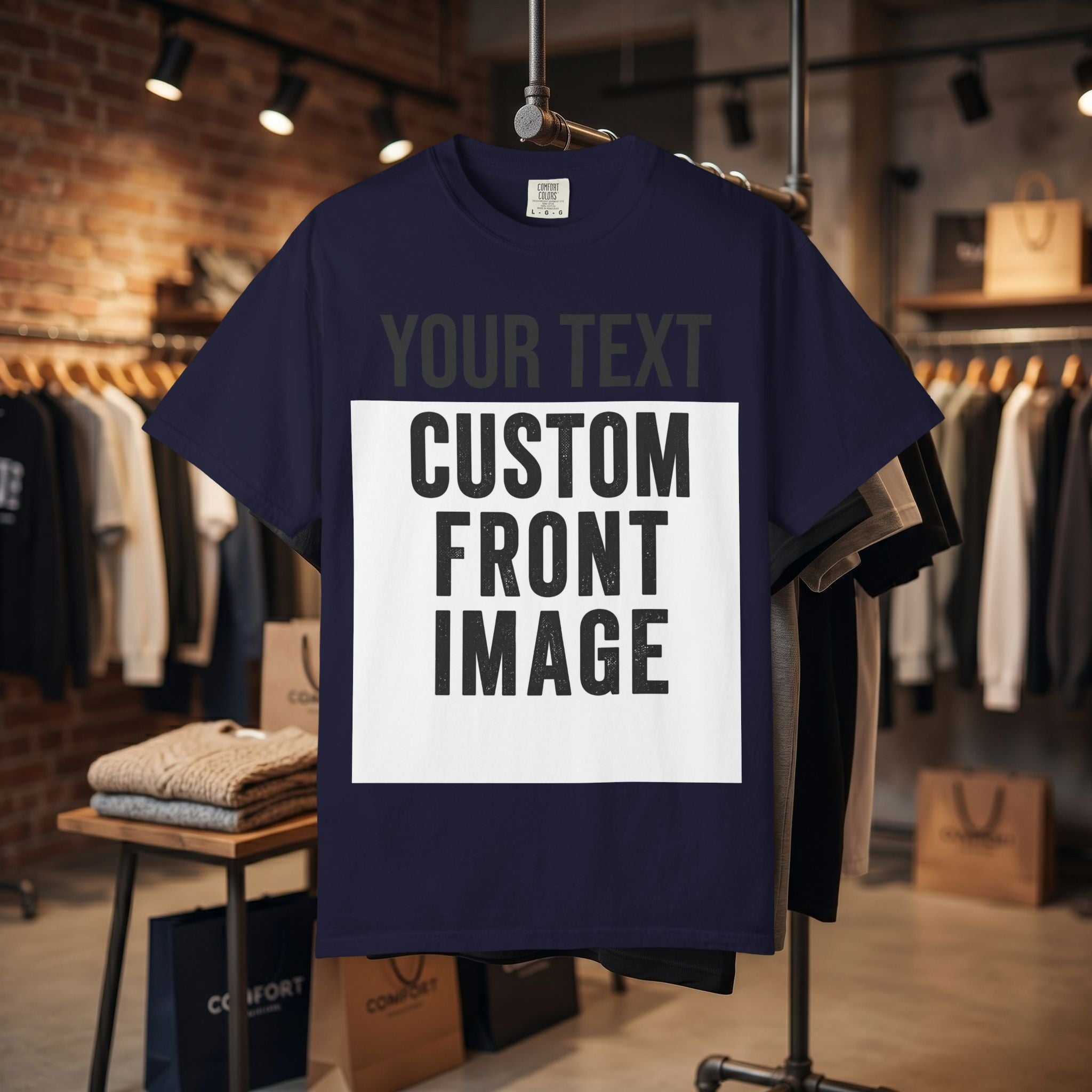 Custom Front Print T-Shirt — Personalized Text & Image Tee