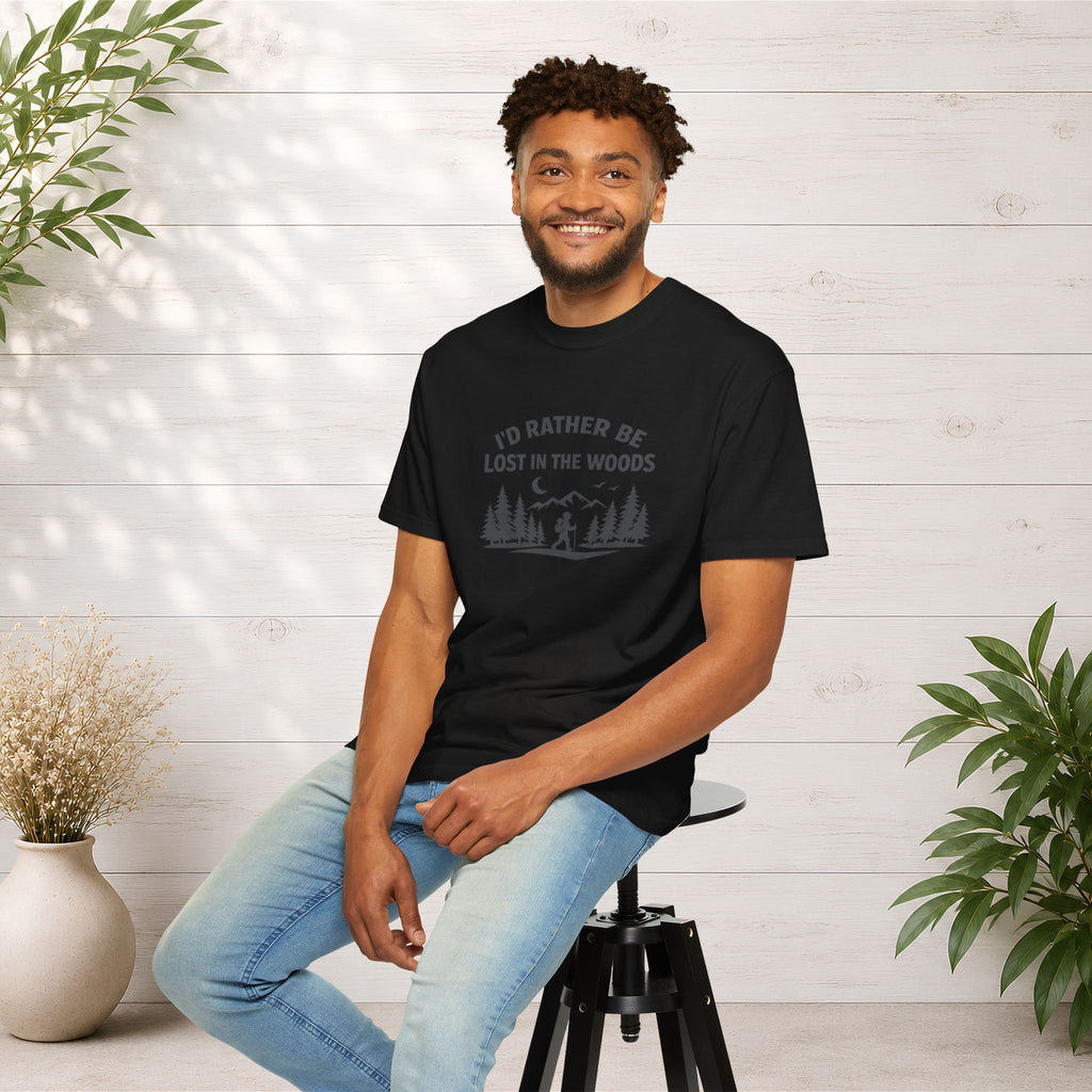 I'd Rather Be Lost In The Woods T-Shirt — Hiking Nature Graphic Tee