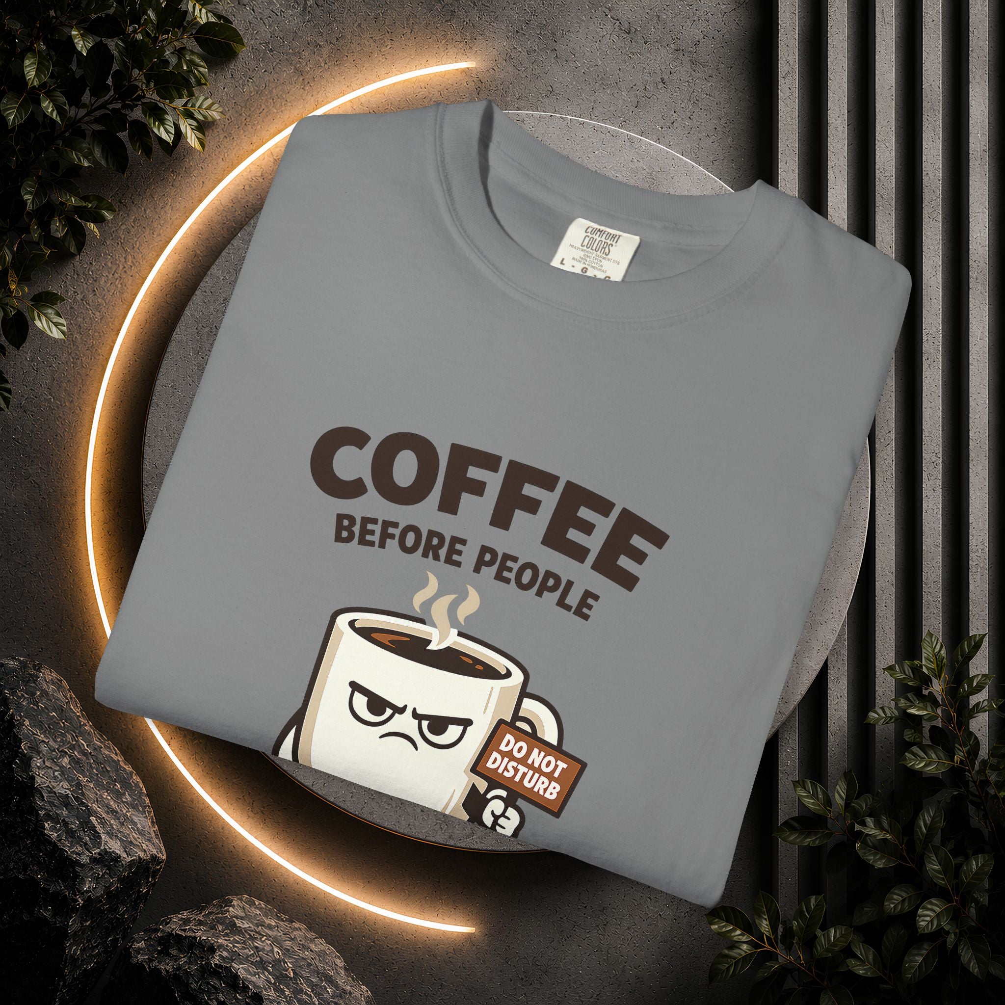 Coffee Before People T‑Shirt — Funny Morning Coffee Graphic Tee