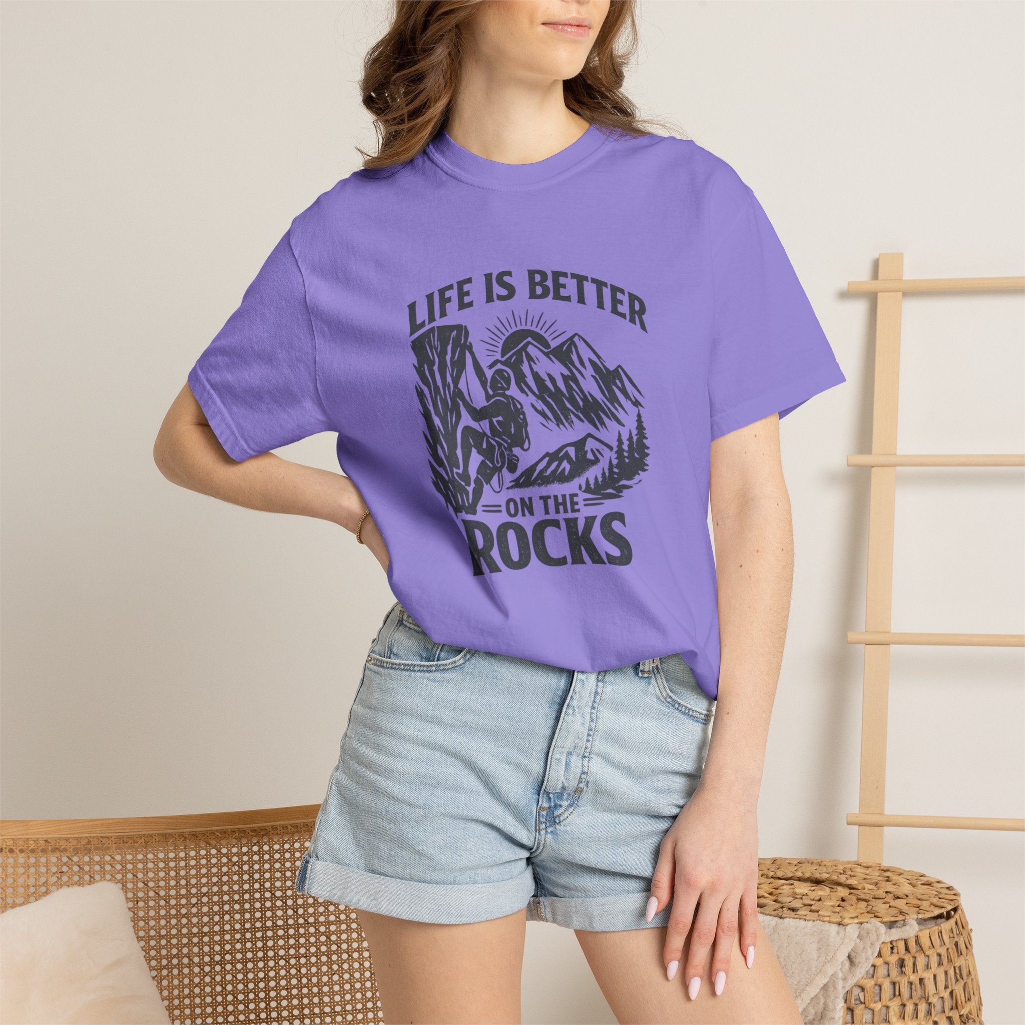 Life Is Better on the Rocks Mountain T-Shirt - Climbing Tee