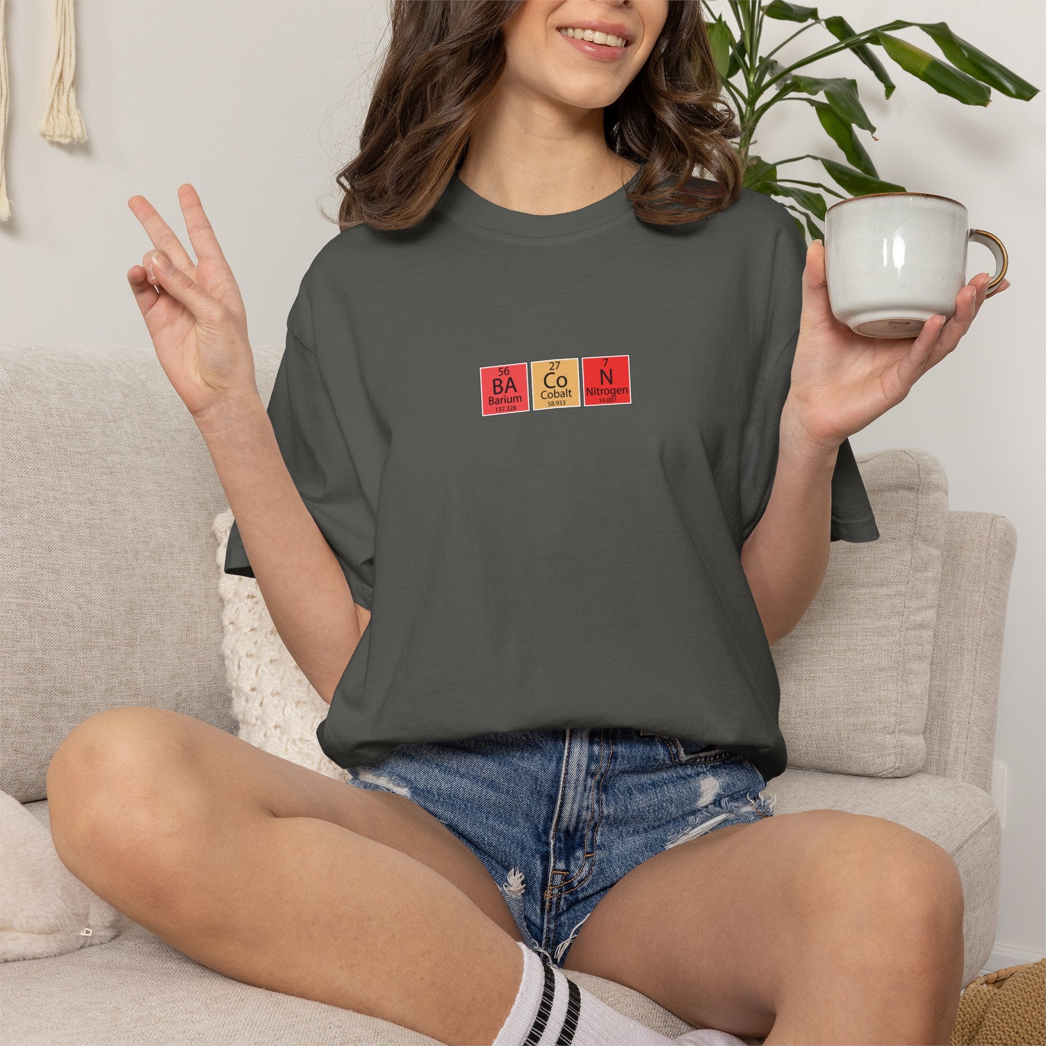 Bacon Chemistry T-Shirt — Periodic Table Style Food Graphic Tee