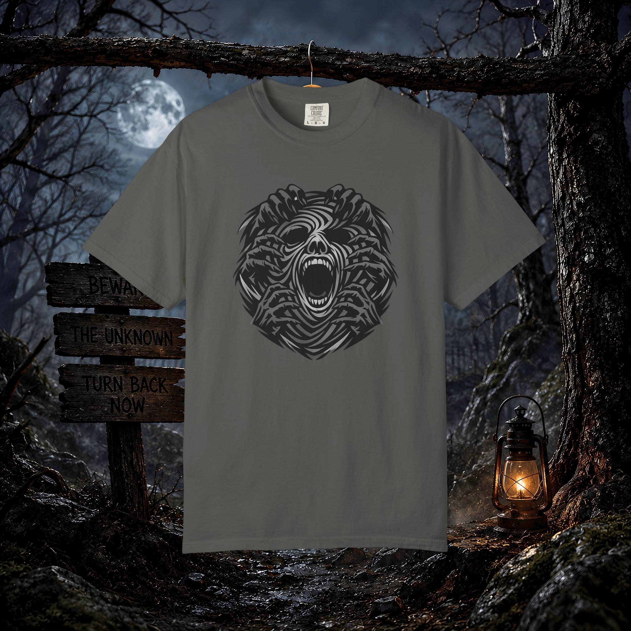 Shadow Hands Face Illusion T-Shirt