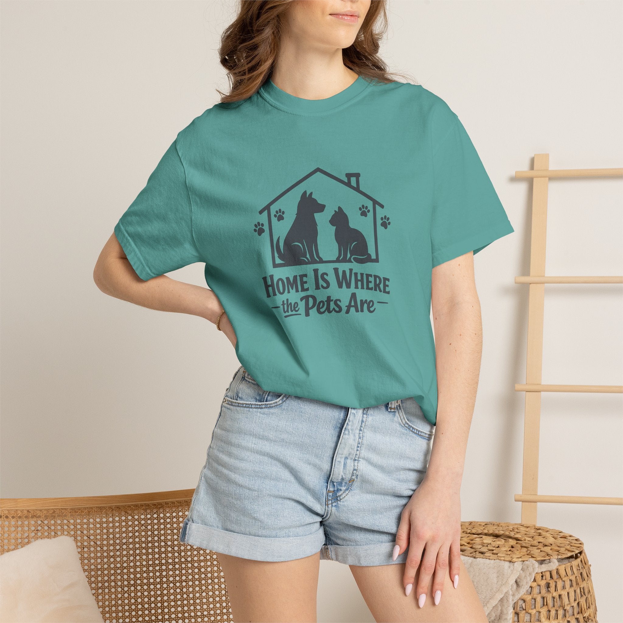 Pet Lover T-Shirt — "Home Is Where the Pets Are" Graphic Tee