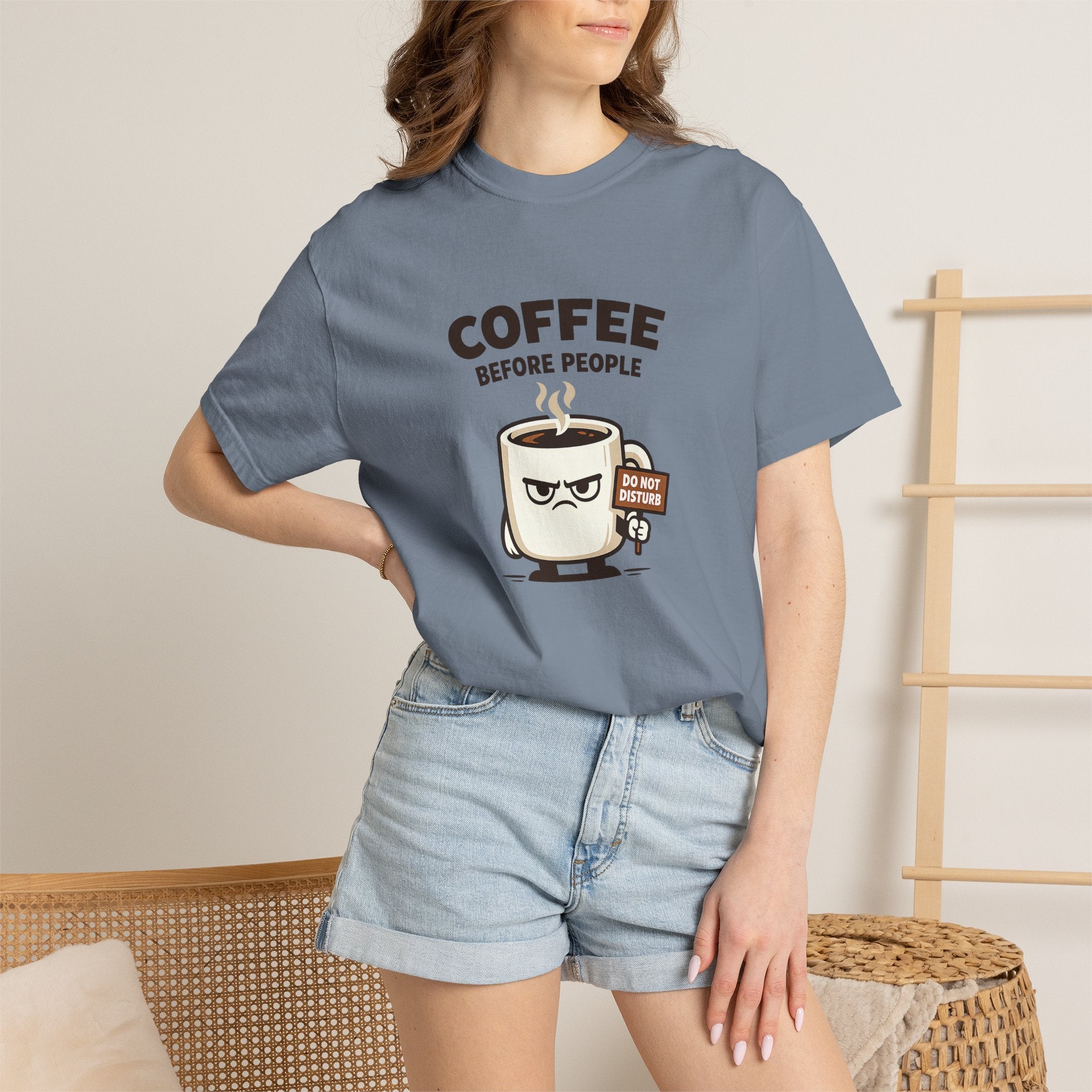 Coffee Before People T‑Shirt — Funny Morning Coffee Graphic Tee