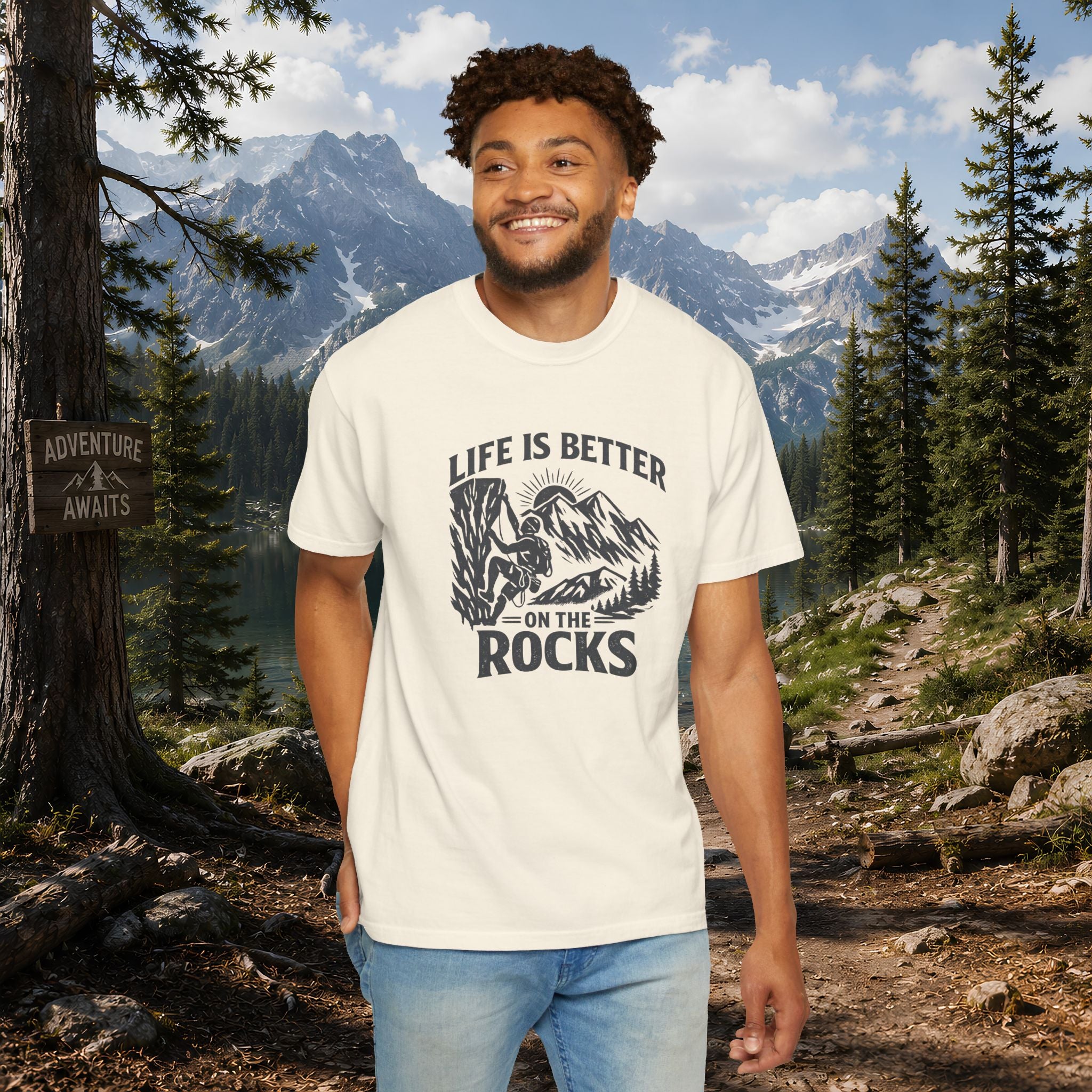 Life Is Better on the Rocks Mountain T-Shirt - Climbing Tee